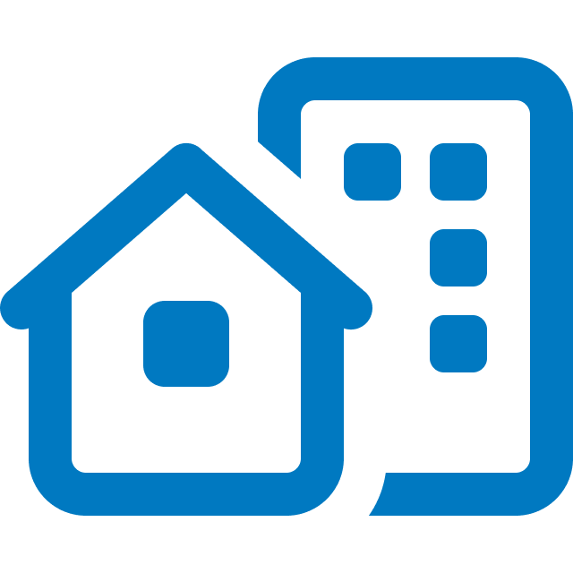Symbol of a home and city building.