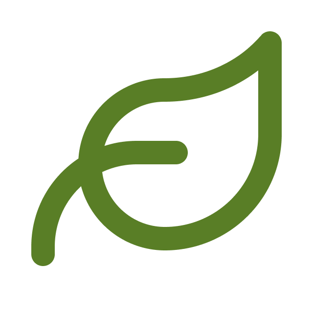 Symbol of a green leaf used to depict CleanPowerSF’s Green service.