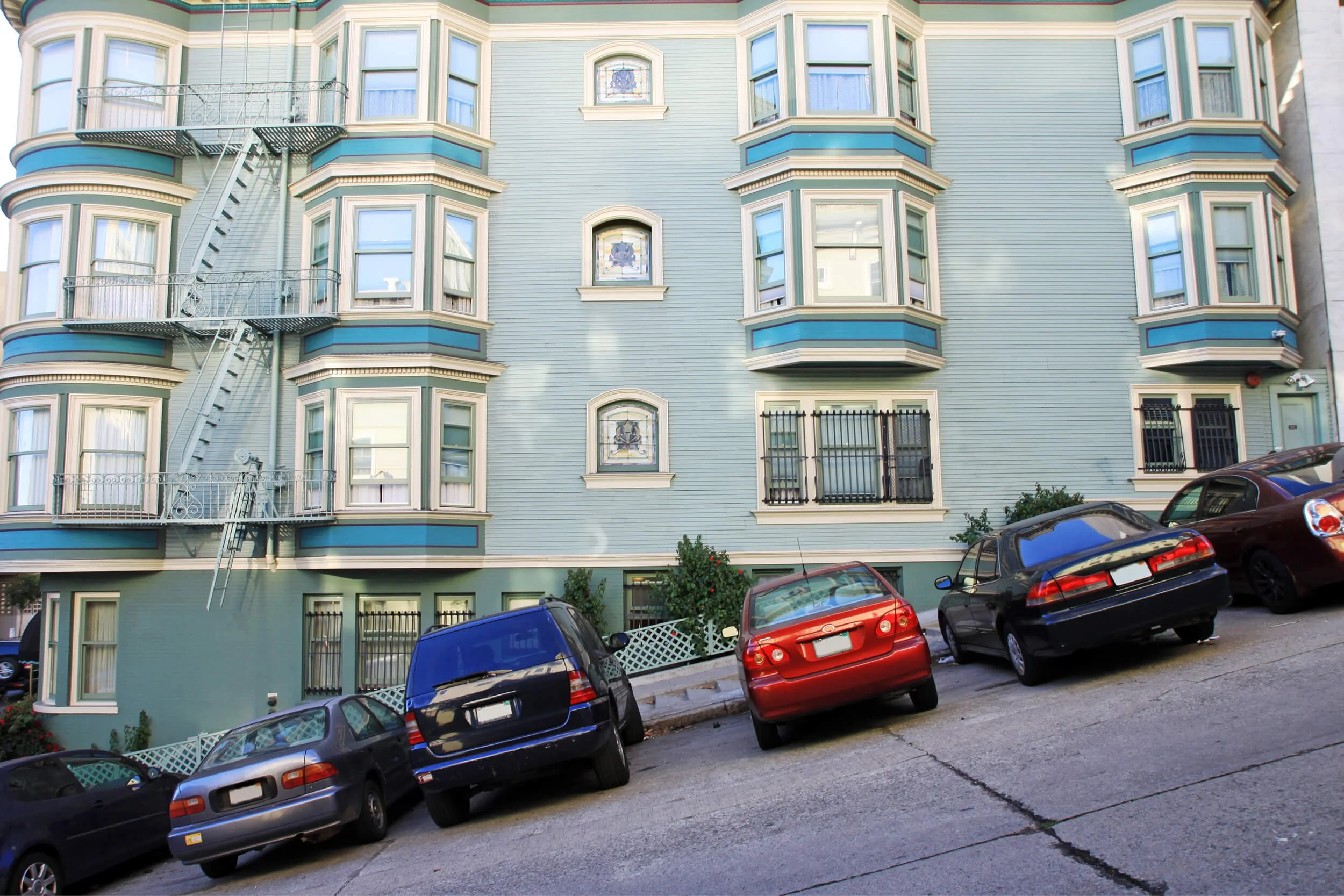 A San Francisco apartment building.