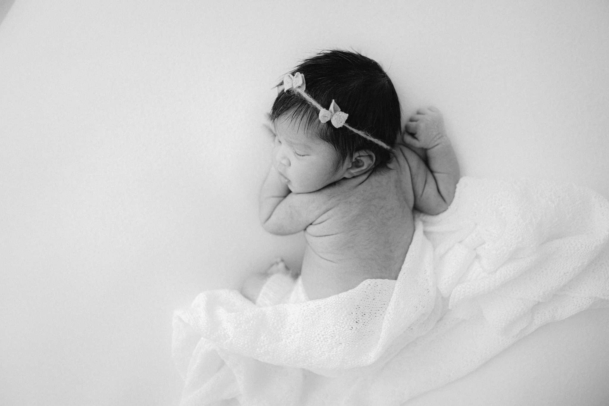 studio newborn photographer captures baby sleeping in houston, texas