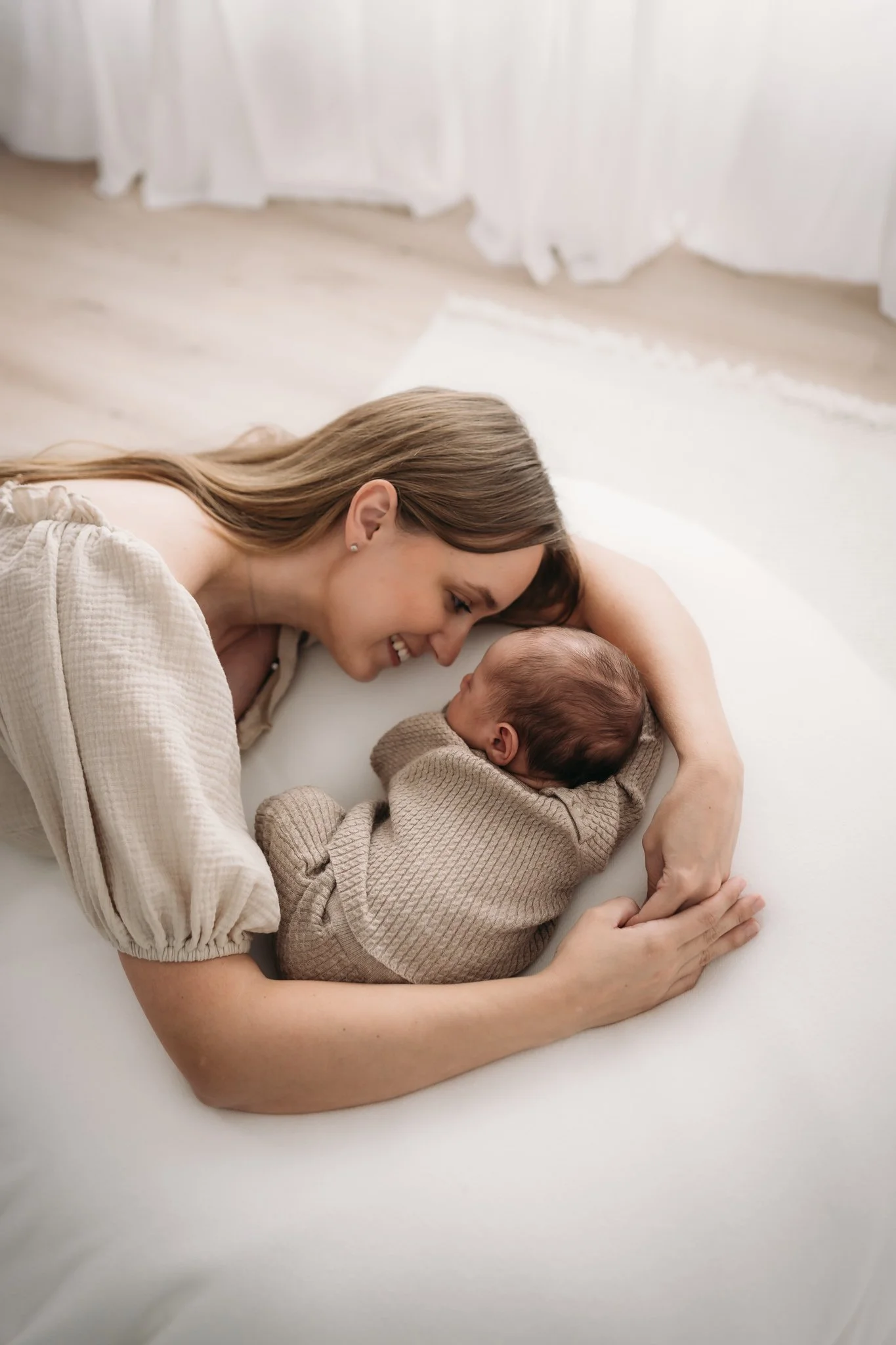 Collage of maternity and newborn photography sessions by Studio Brae, Houston and The Woodlands Texas photographer