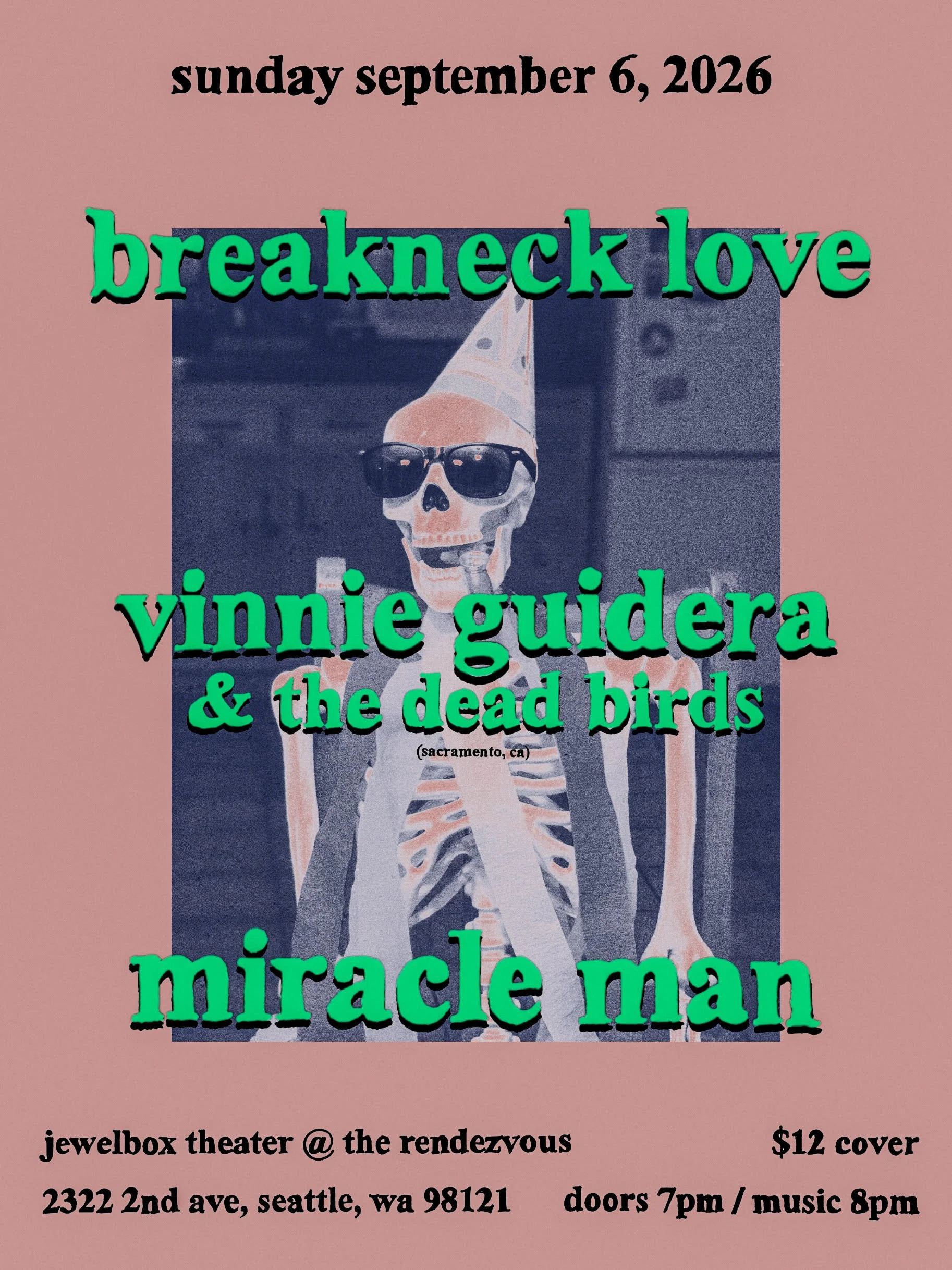 Breakneck Love, Vinnie Guidera & The Dead Birds, & Miracle Man