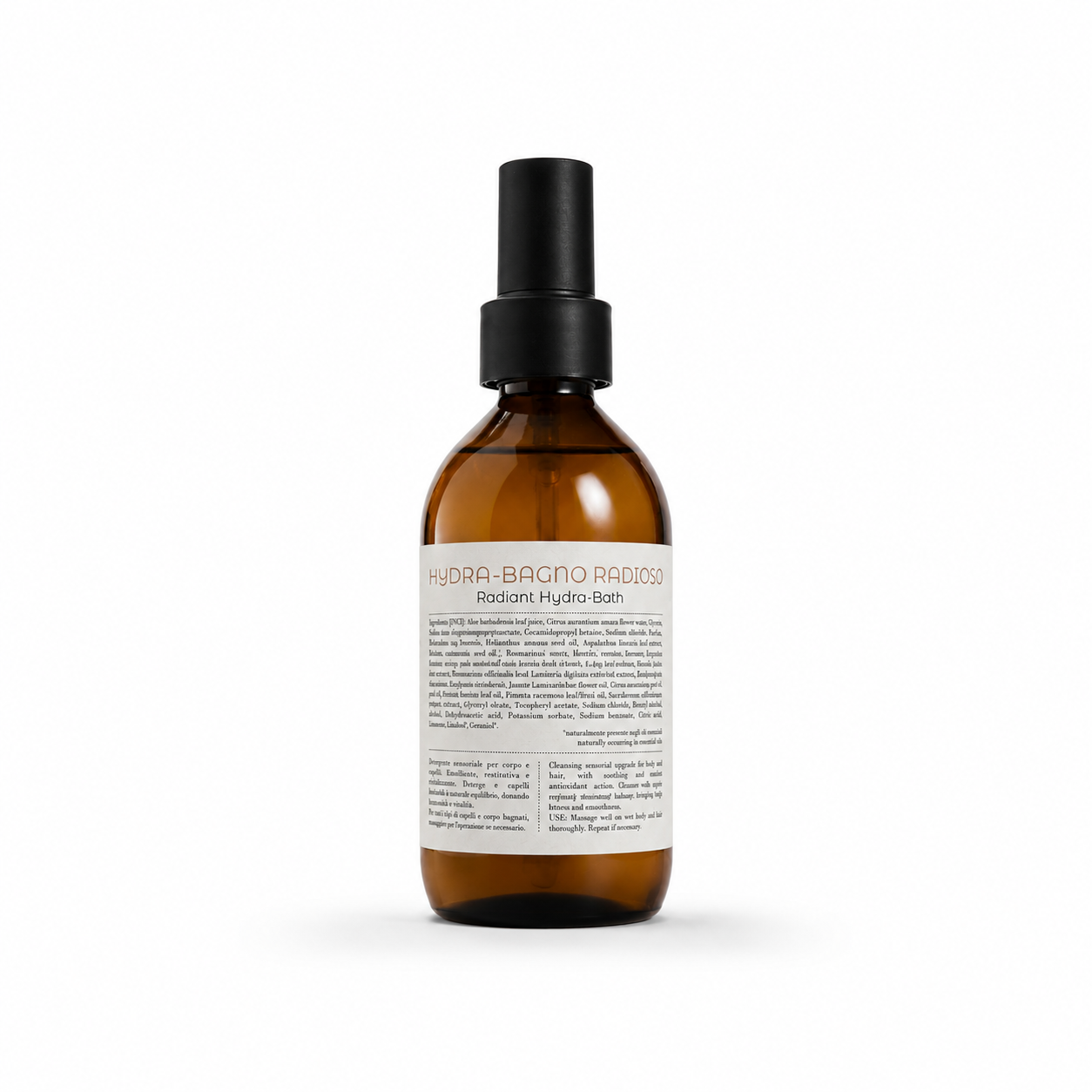 Myveg-Hydra-Bagno-Radioso-professional-radiant-hydra-bath-bottle-200ml-for-hair-and-body-cleansing-treatment-back-side.PNG