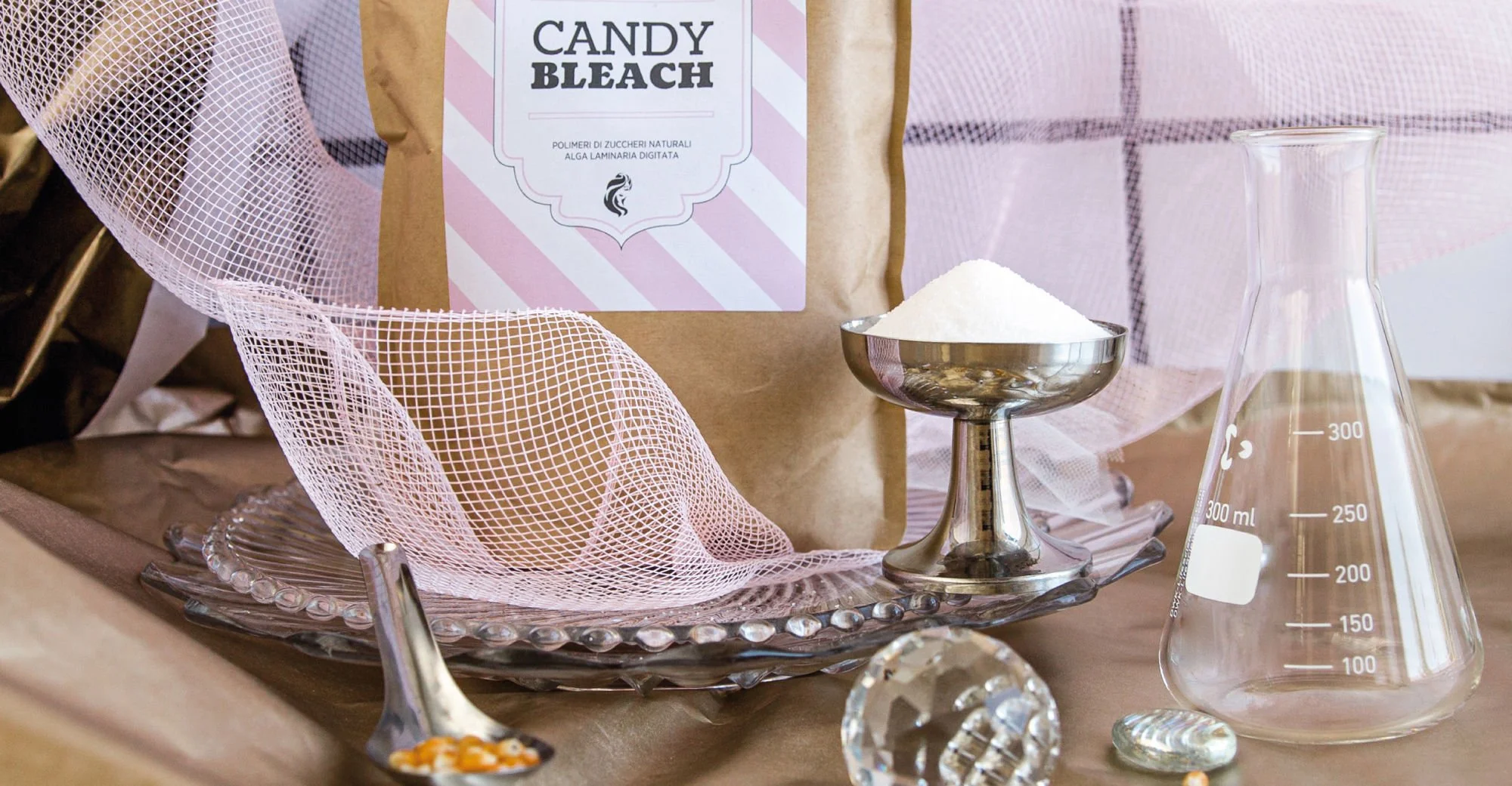 MyVEG Candy Bleach natural hair lightening powder with a metallic bowl
