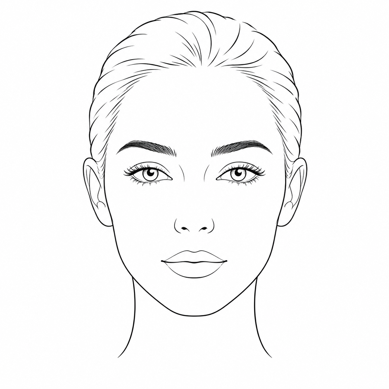 Frontal picture of face aesthetic power house