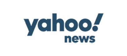 Yahoo News logo with 'yahoo! news' in blue text on a white background.
