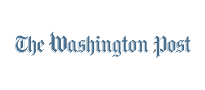 The Washington Post logo in black and blue text.