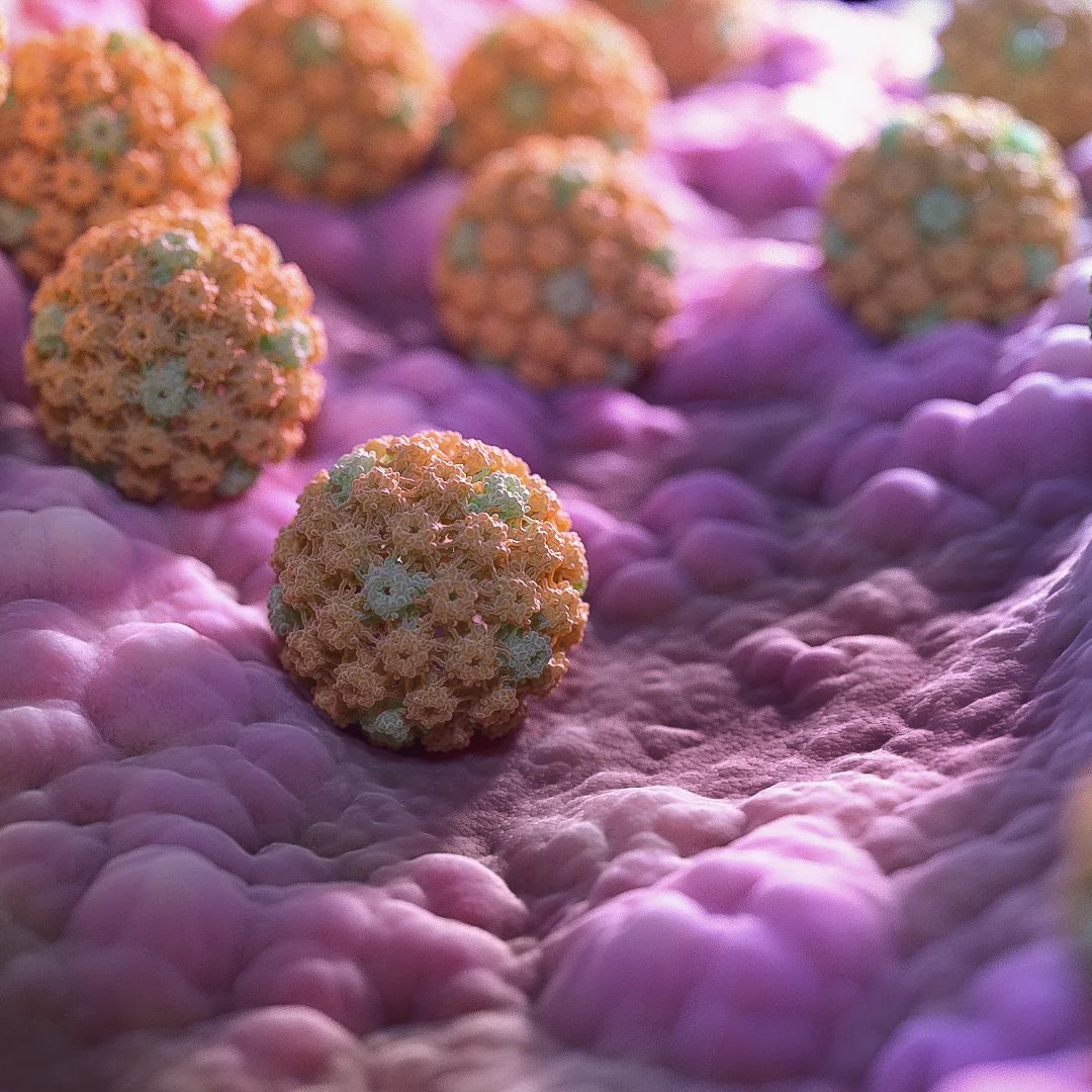 Viral pathway medical animation rendering for pharmaceutical healthcare marketing assets.