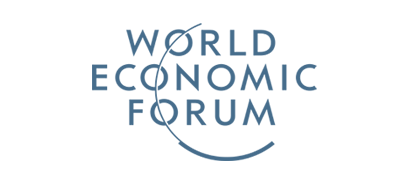 Logo of the World Economic Forum with text and a globe outline
