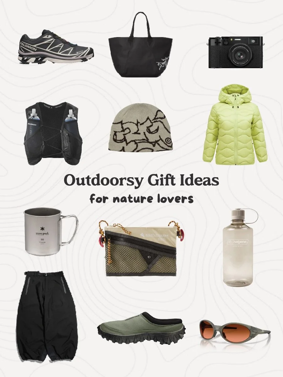 gift ideas for the outdoorsy gals (+ guys)! 🌲

just a little reminder: these are simply fun + helpful gift ideas I think would make great gifts and you don&rsquo;t need any of these to get outside and enjoy nature! planning an adventure or a hike to