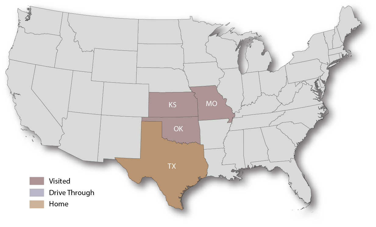 2023 Quick Midwest Swing Map