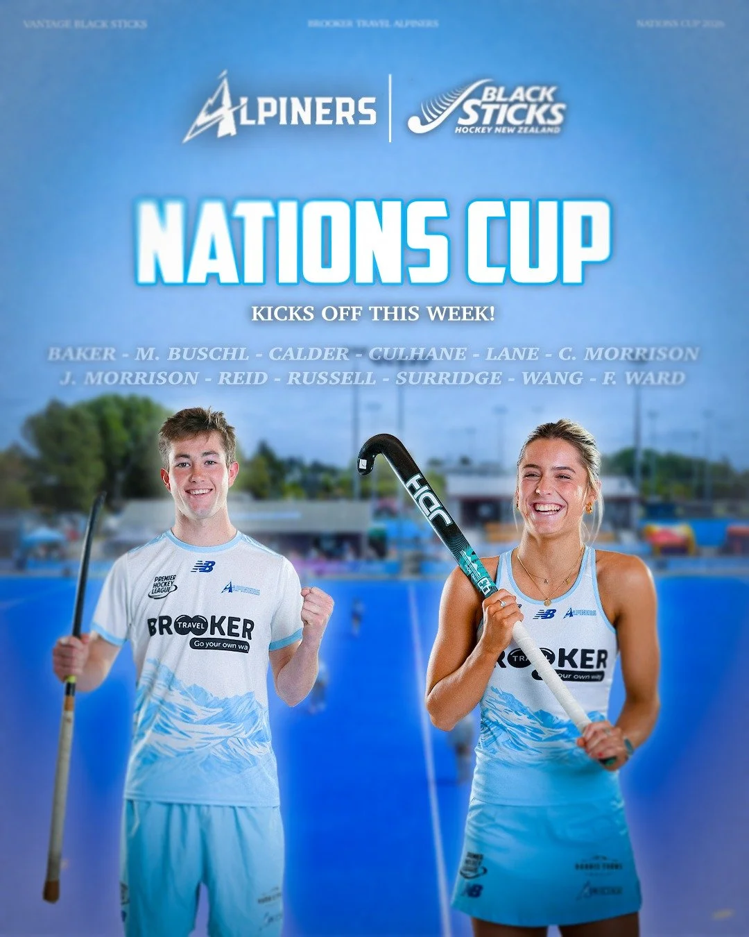 🚨 THE FIH NATIONS CUP STARTS THIS WEEK! 🚨

The world&rsquo;s best are coming, and a huge contingent of our Alpiners will be pulling on the black jersey as the Vantage Black Sticks Men and Women look to defend their Nations Cup crowns 🩵

Whether yo
