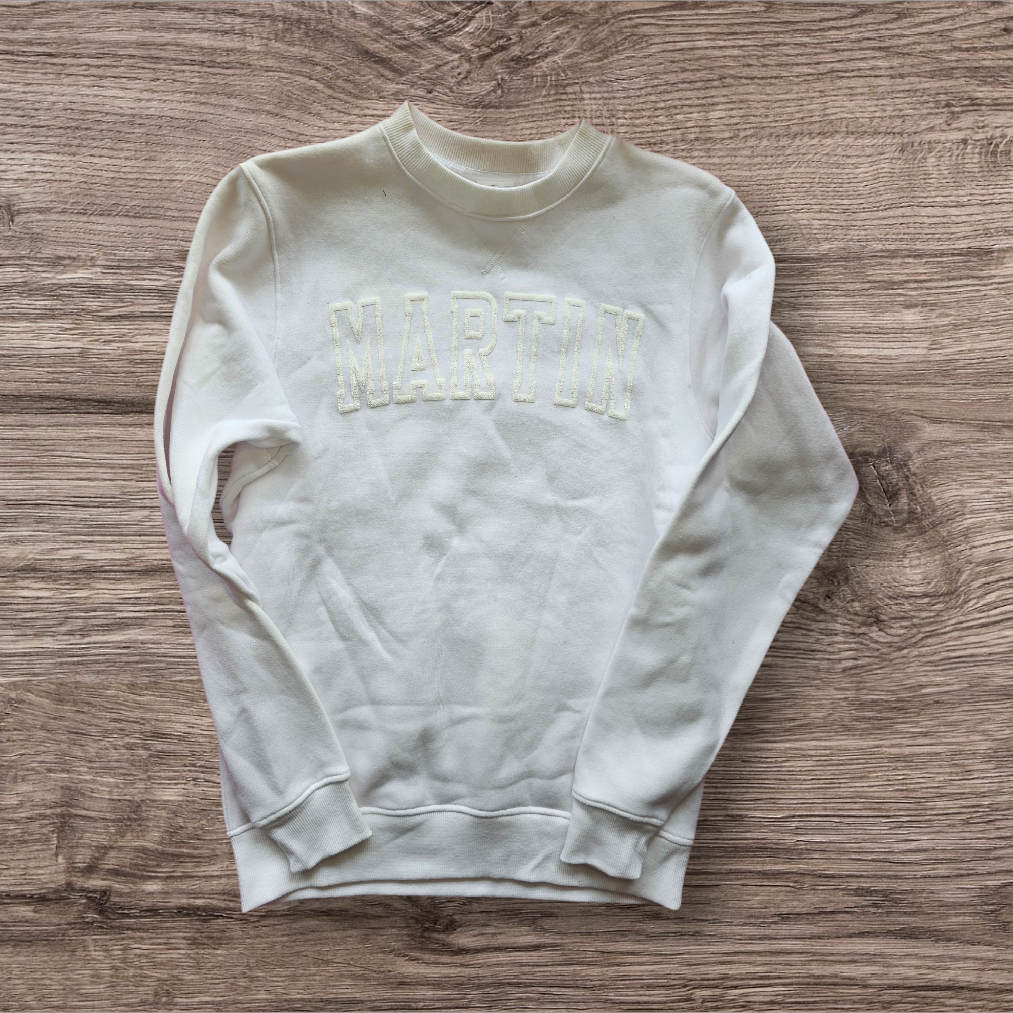 White on white Crewneck