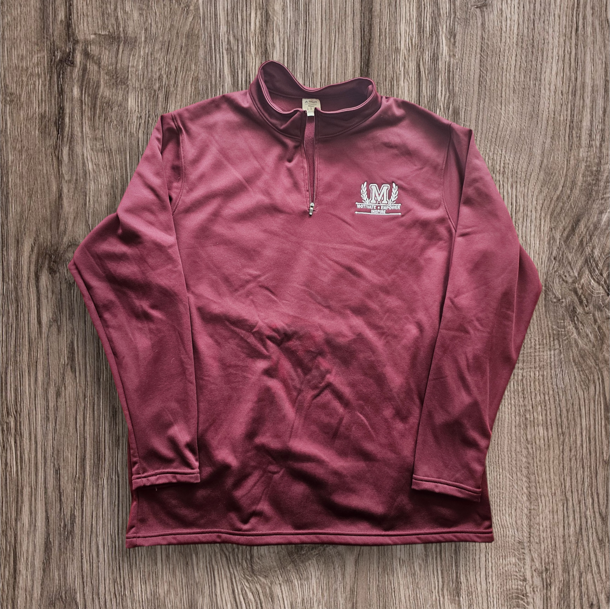 1/4 zip poly embroidered