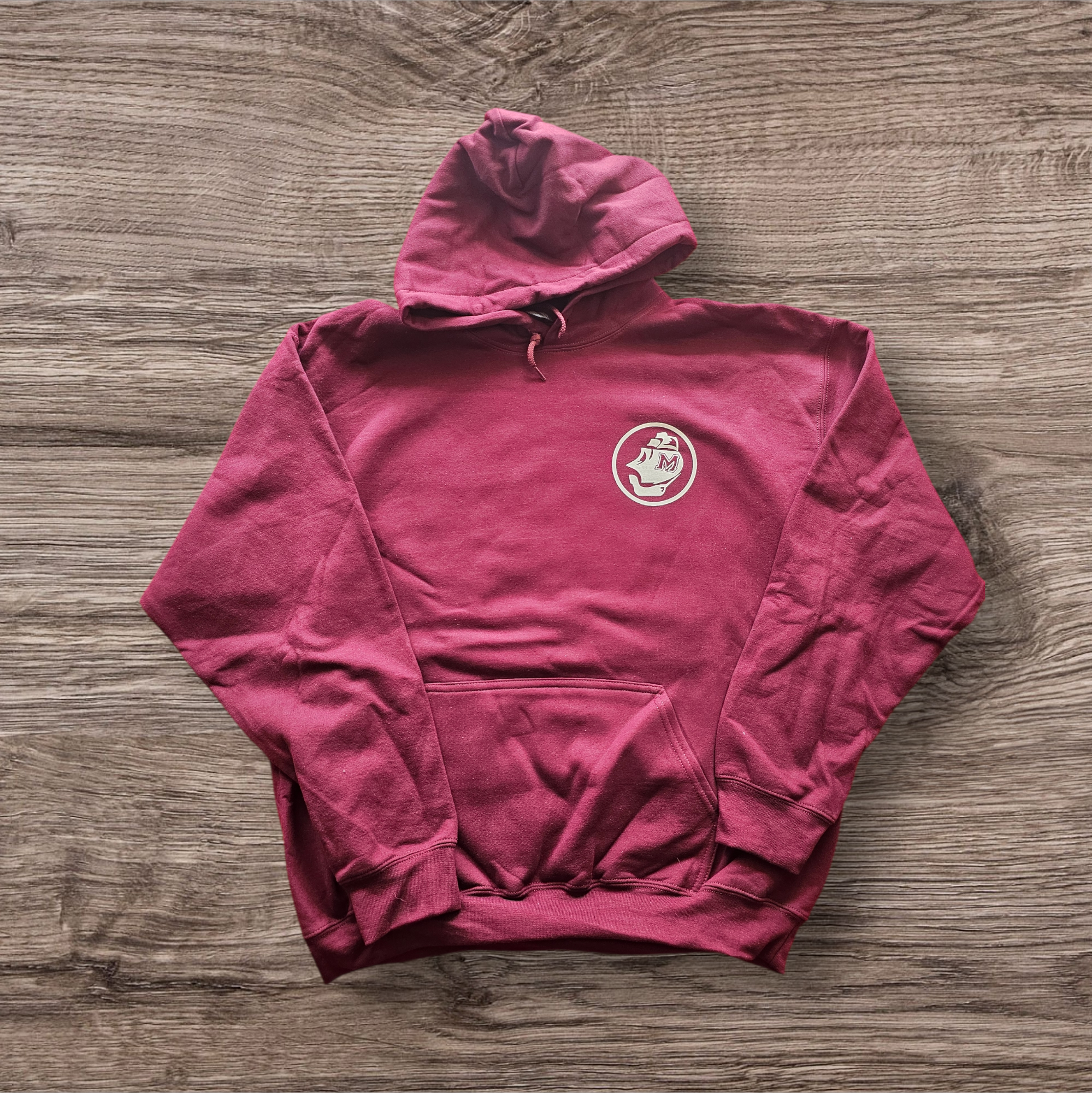 Maroon and White hoodie