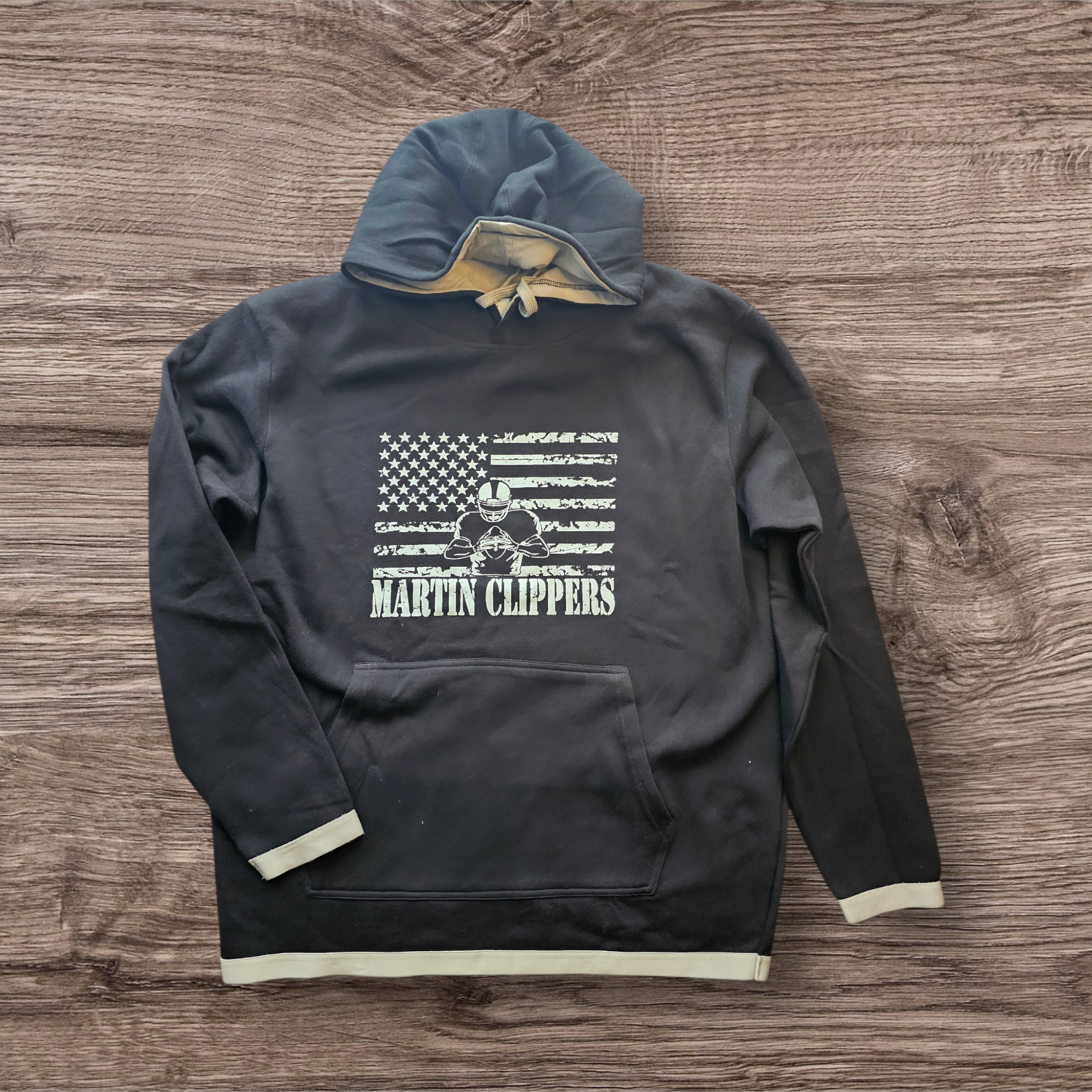 Black football hoodie