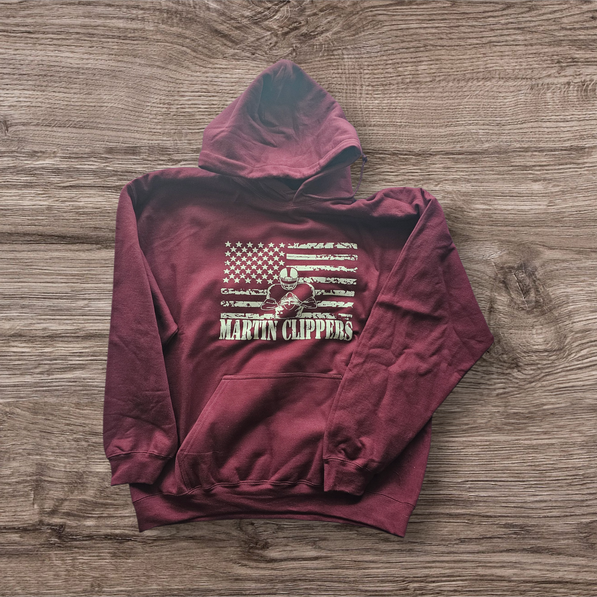 Football flag hoodie