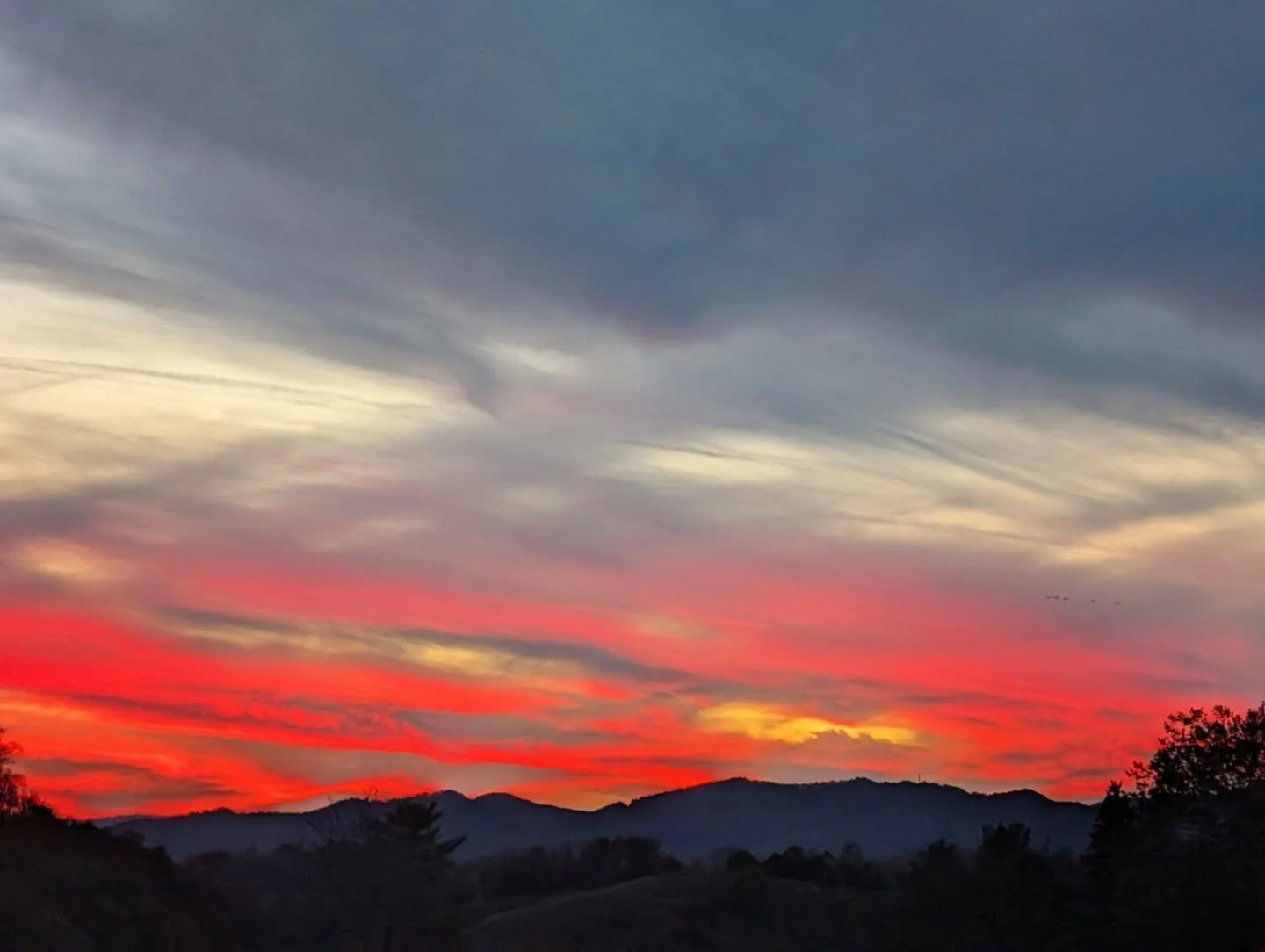 That red glow across the mountains

#orange #sunset #evening #eveningwalk #sunsetlovers #sunsetphotography #silhouette #lastlight #pink #clouds #blue #clouds #golden #goldenhour #golden #tree #hill #sky #purple #ember #red #horizon

#landscape #lands