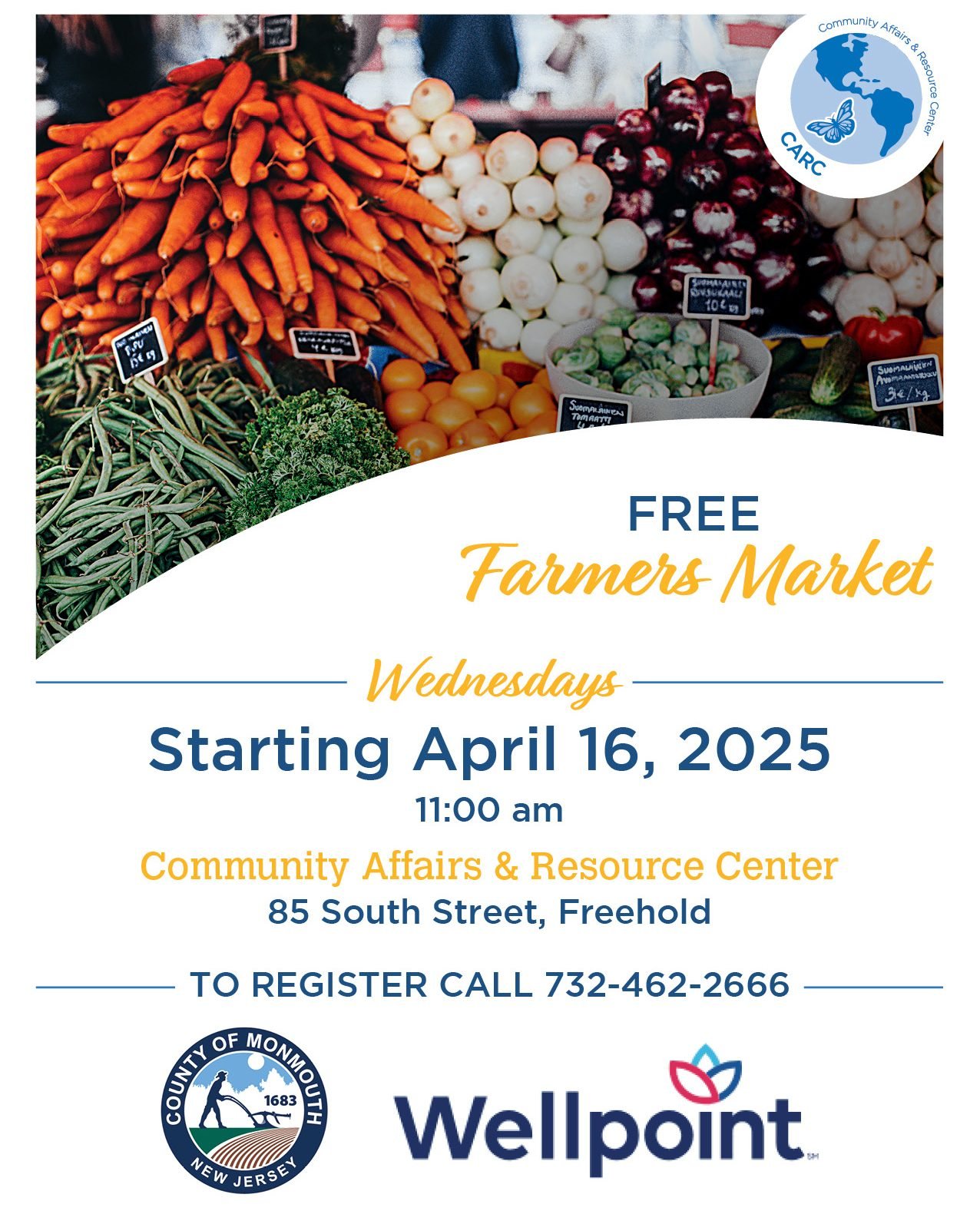 🌿 Farmers Market is Back! 🌿
Starting April 16, 2025, we&rsquo;re offering free bags of fresh fruits and vegetables! 🥕🍎 Call us now to register and secure your pick-up.

#FarmersMarket #FreshProduce #FreeFood #CommunitySupport