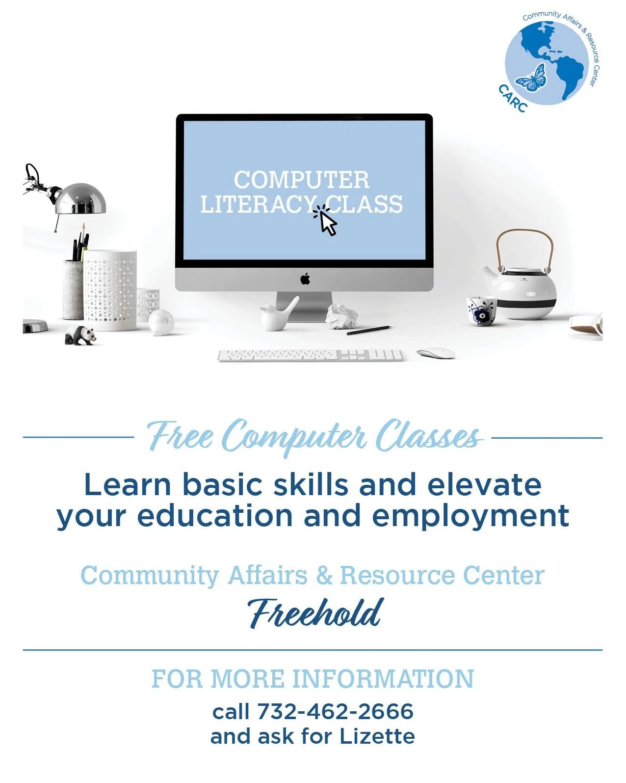 💻 Computer Classes Starting Soon!
📞 For more information or to register, please call our office at 732-462-2666
🙋&zwj;♀️ Ask for Lizette (Freehold)

#carcnj #carc_nj #computerclasses