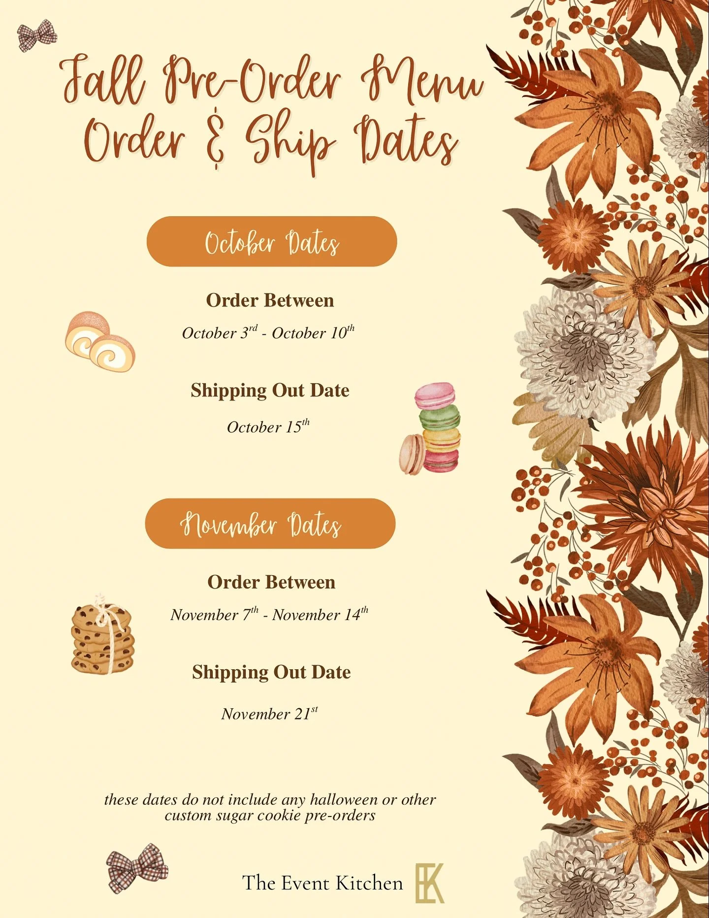 Fall menu is almost open for orders!! What do you have your eye on?! 👀🍁🎃

Shipping &amp; local delivery available!