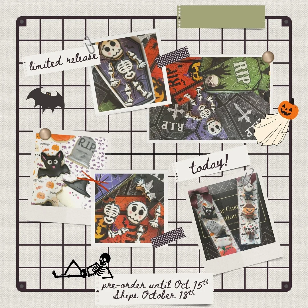 Comment BOO for the link to order!
Back by popular demand, the very first pre-order I ever did that you guys sold out!!! 
And new this year, skeletons in coffin boxes!

Order now through the 15th &amp; they ship the 18th! Local delivery available.

#