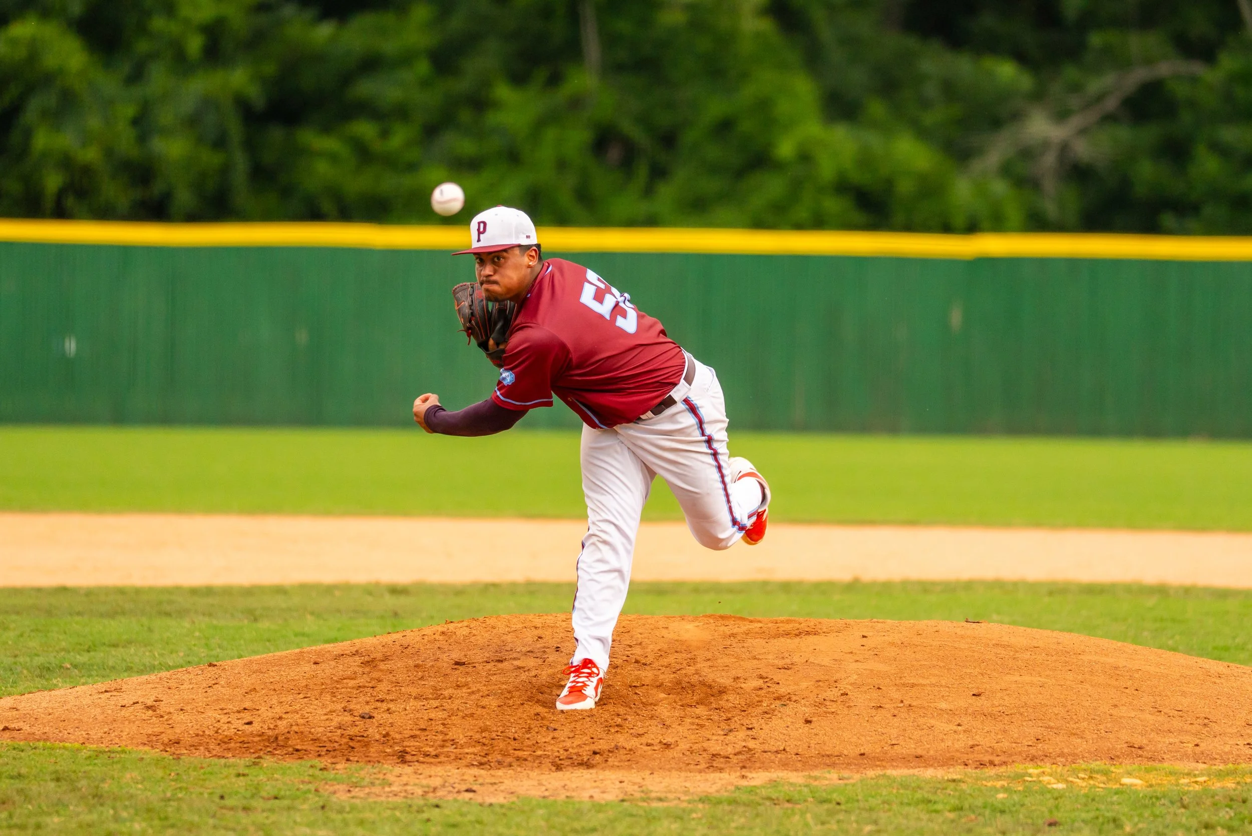 Pitcher Isaias Moreno of the Pineville Porcupines