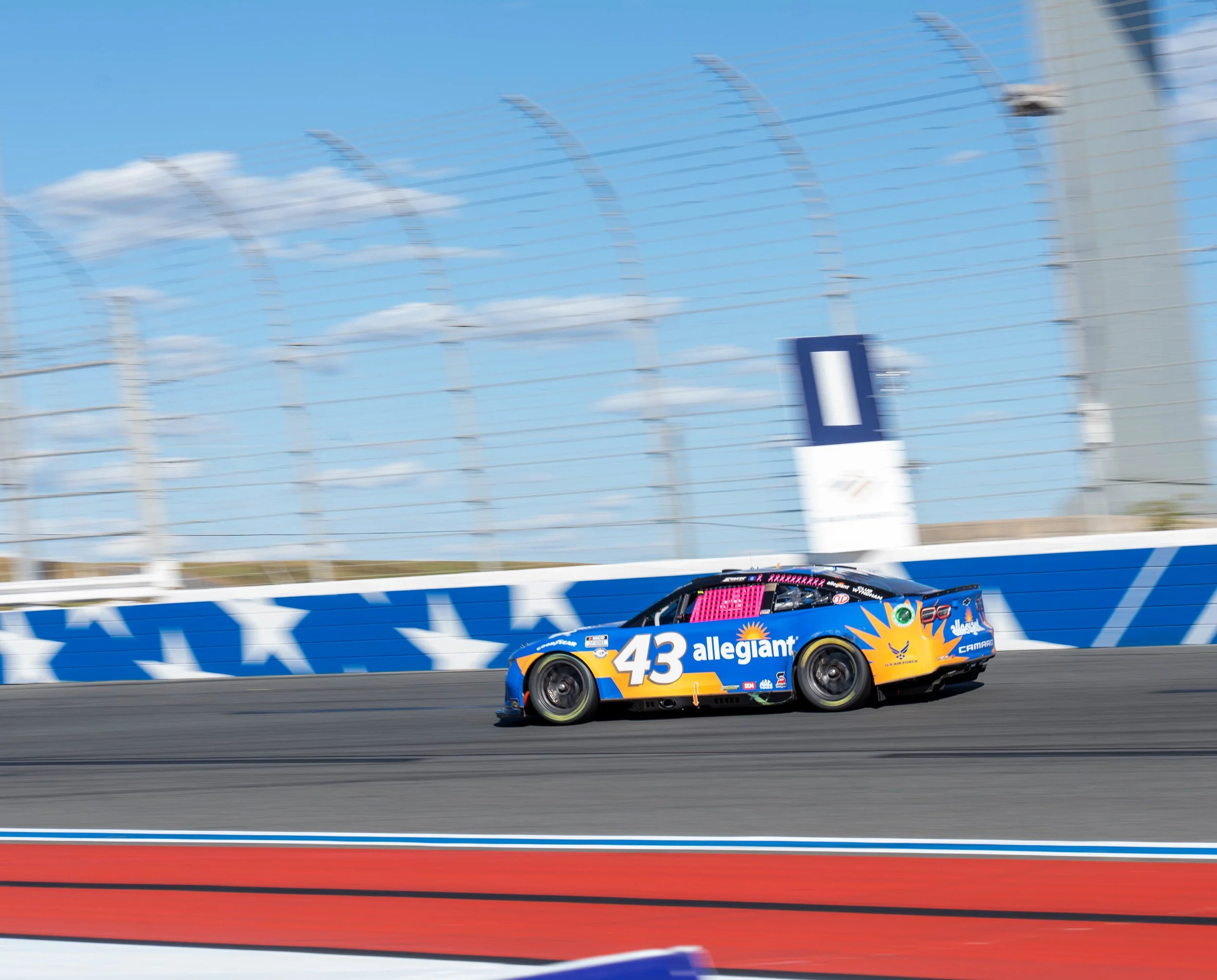 Erik Jones, driver of the no. 43 for LEGACY MOTORCLUB, at the 2024 ROVAL 