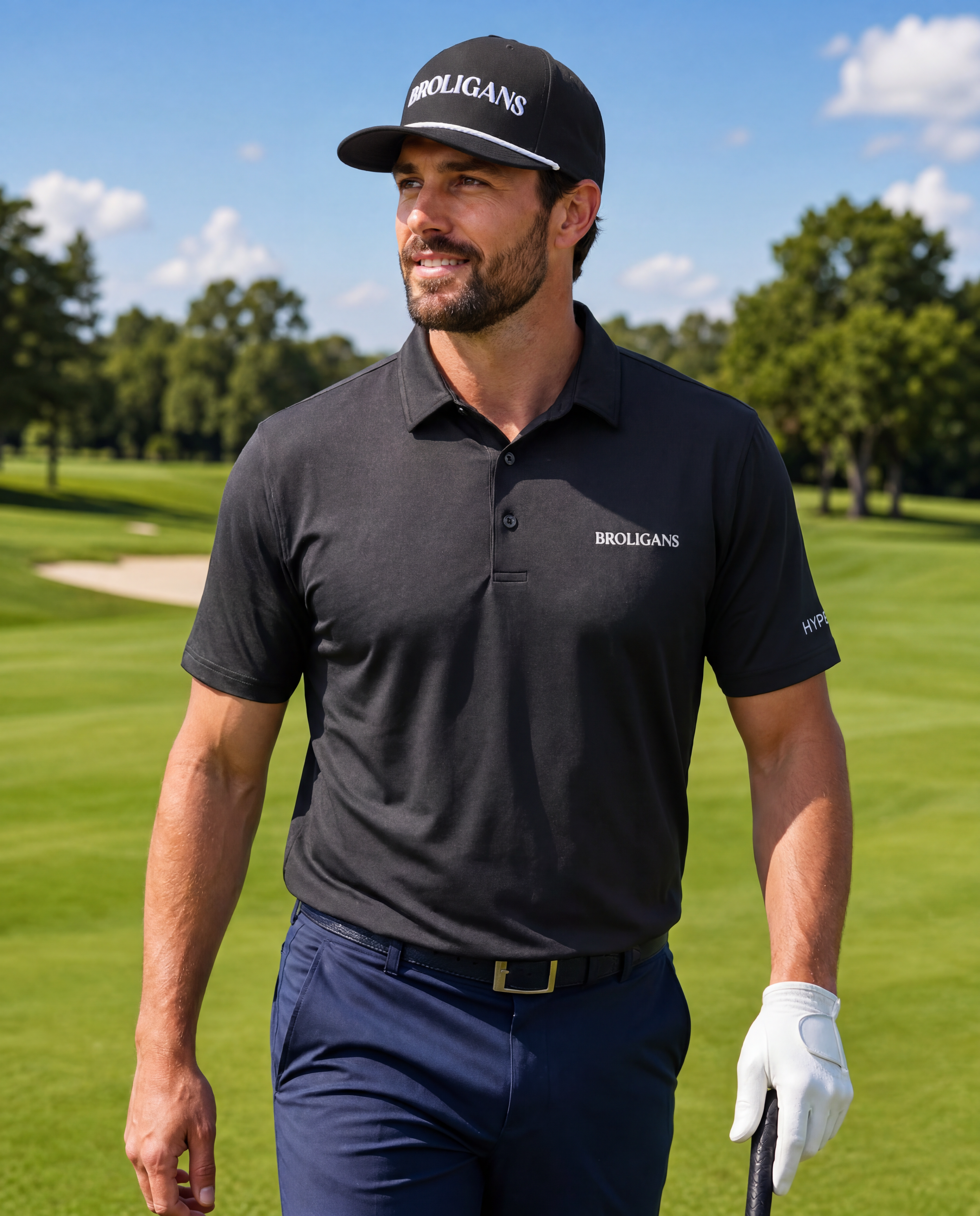 Black Golf Polo