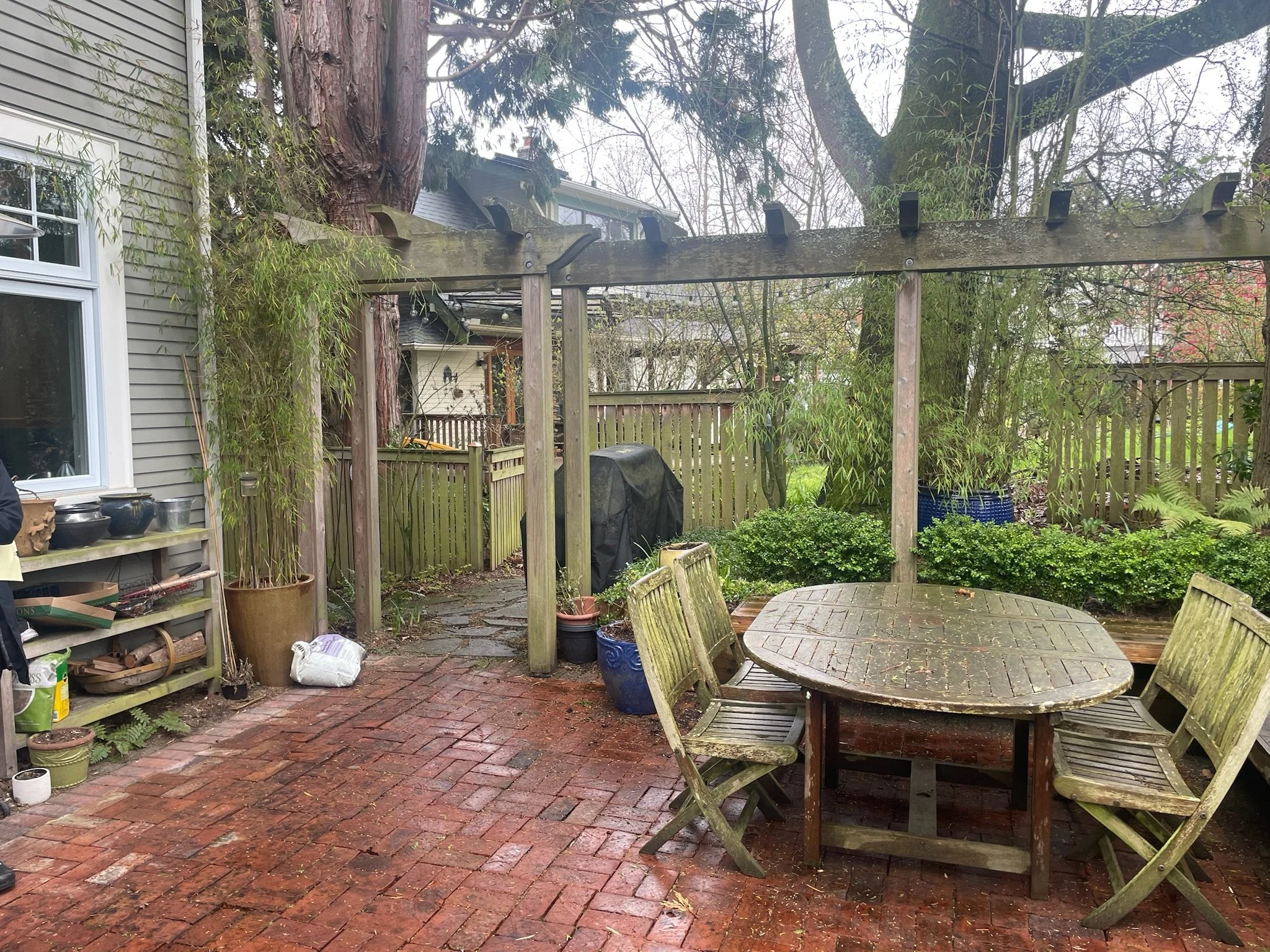 Many memories were made on this patio, but it had seen better days. Tree roots had heaved sections of the surface, and it was time for a safer, updated space.