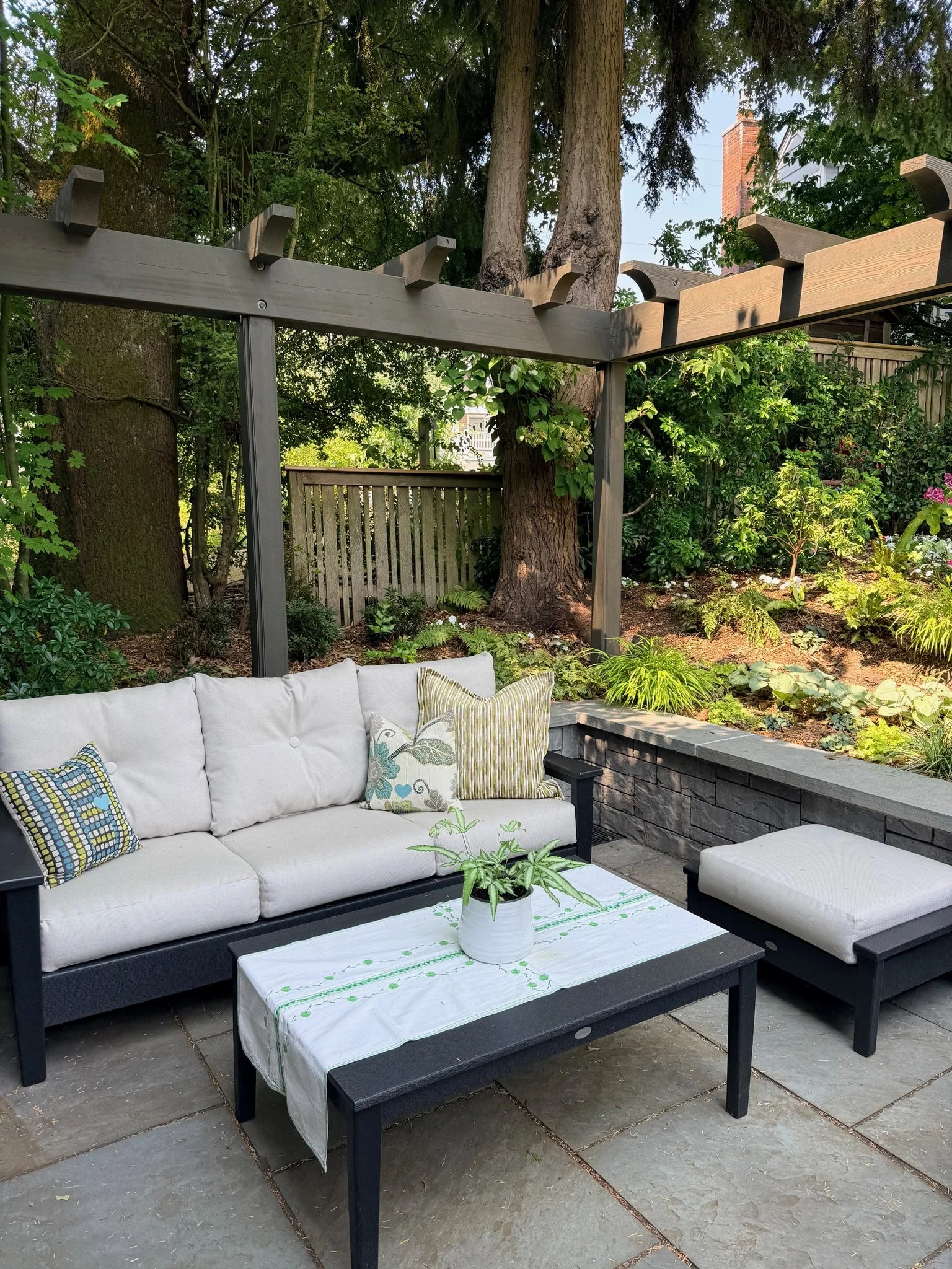 The updated patio is now ready for gatherings and relaxation.