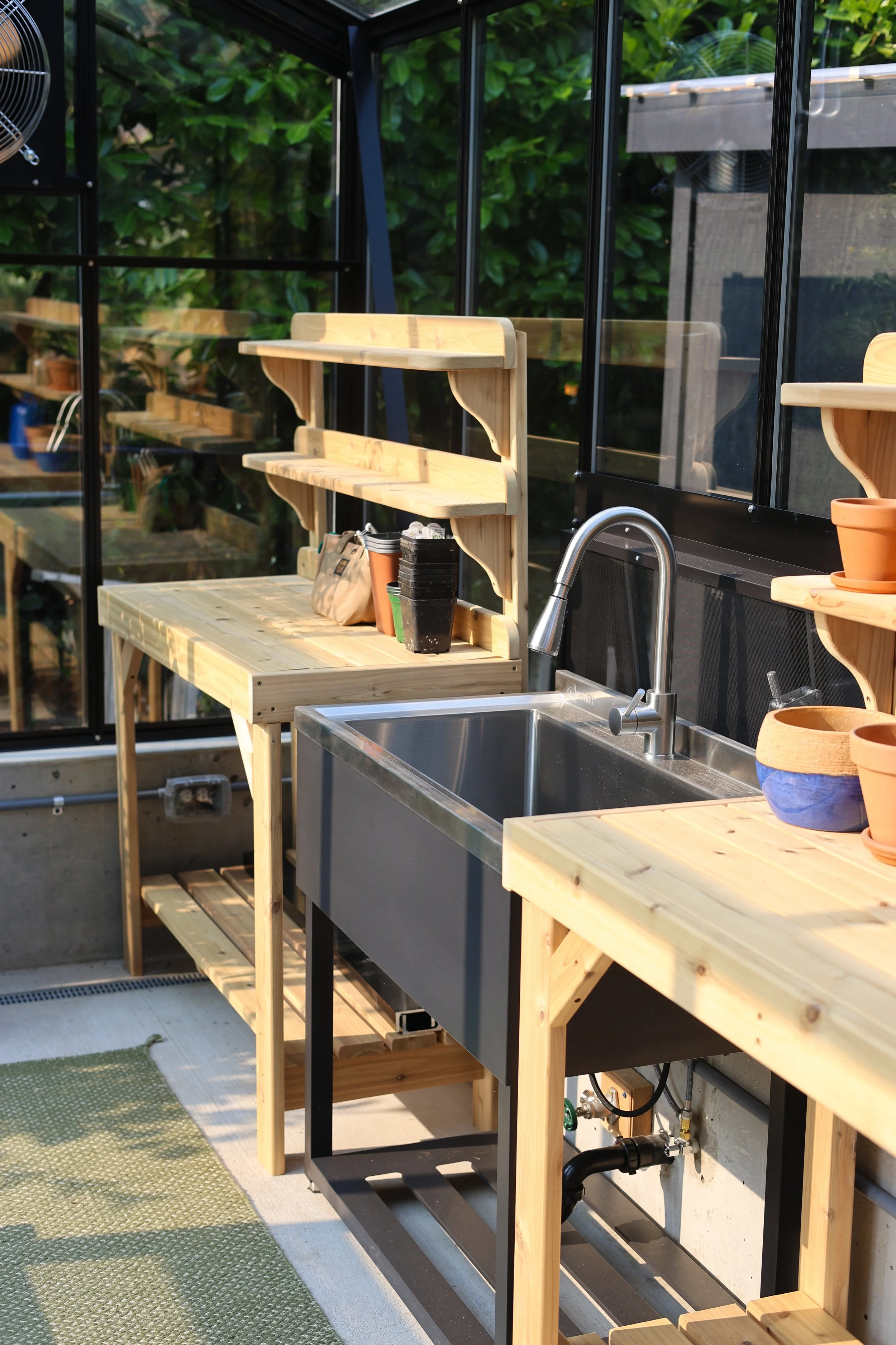 Practical space was included for serious gardening.