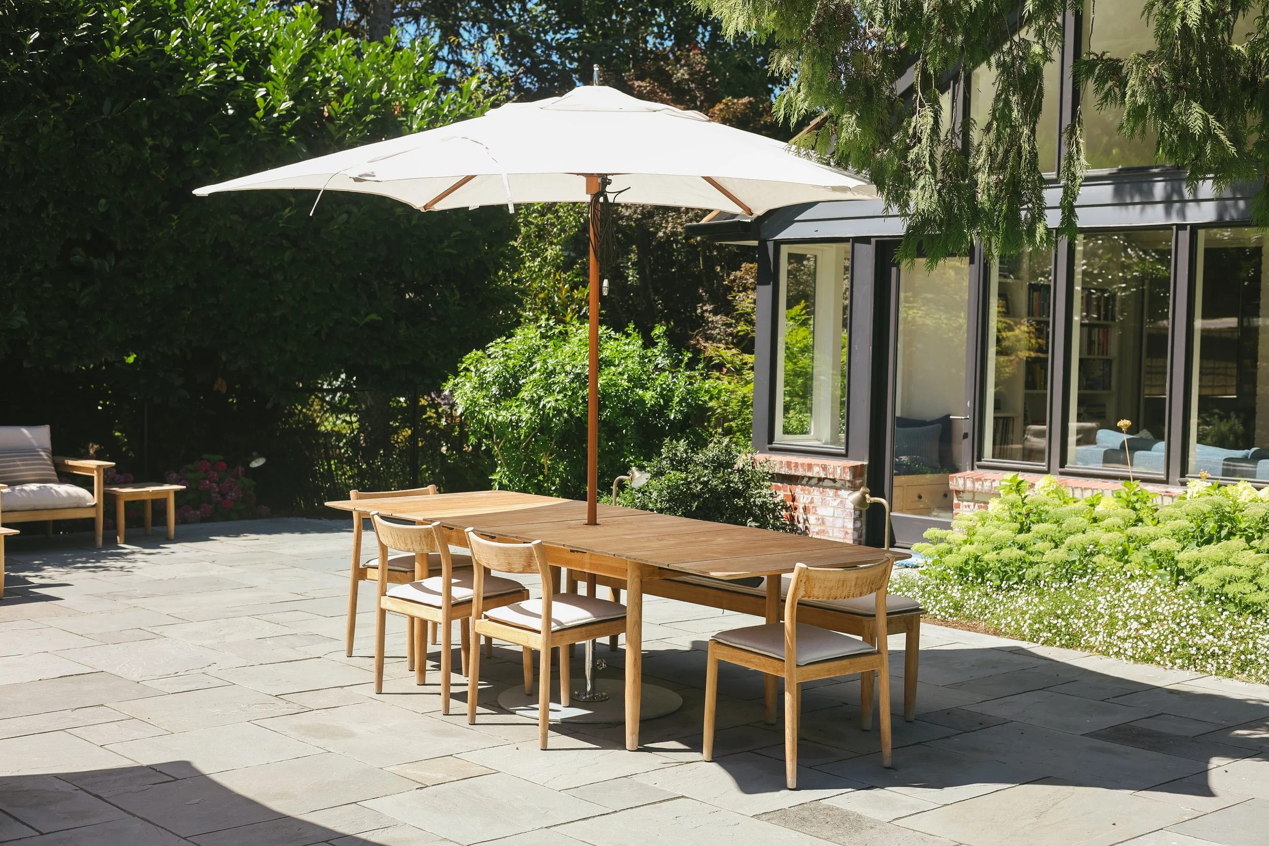 This outdoor living space is now as luxurious and inviting as the house. 