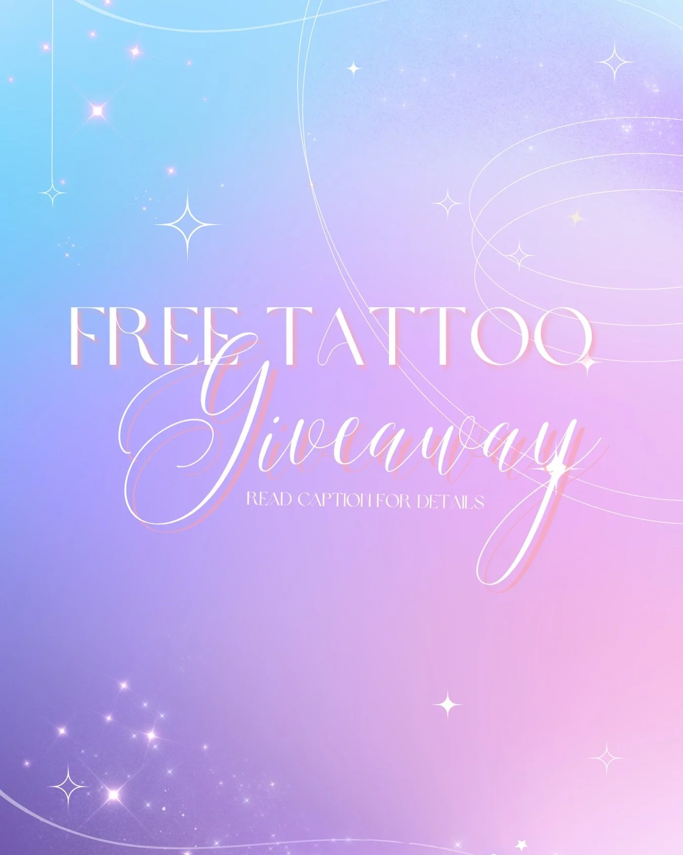 🎀✨ 4K FREE TATTOO GIVEAWAY ✨🎀

I am so grateful for everyone who supports me and chooses me as their tattoo artist. To celebrate reaching 4,000 followers, I am gifting one lucky winner a free tattoo up to 4x4&rdquo;! 💝

To enter, complete all 3 ta