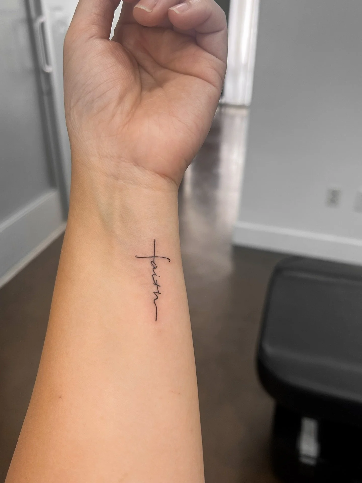 Faith script in the shape of a cross ✝️

Visit the link in my bio to book a custom or flash tattoo 🔗

Currently booking for June through September (May is fully booked) 🗓️
Located in Garden Grove, CA 📍