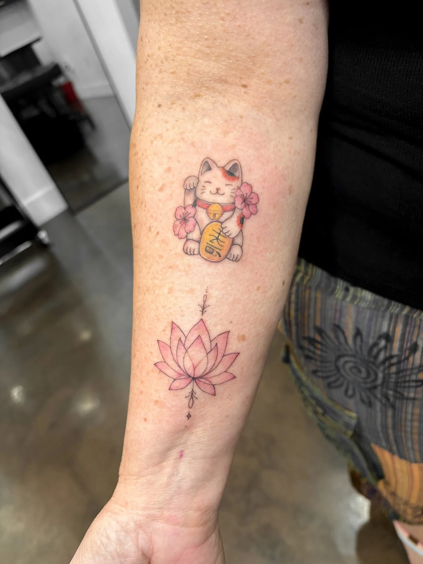 Custom lucky cat and lotus flower 🐱🪷

I&rsquo;m currently booking custom and flash tattoos for July-September! June is fully booked 🗓️

Visit the link in my bio to book your next custom or flash tattoo 🔗

Located in Garden Grove, CA 📍