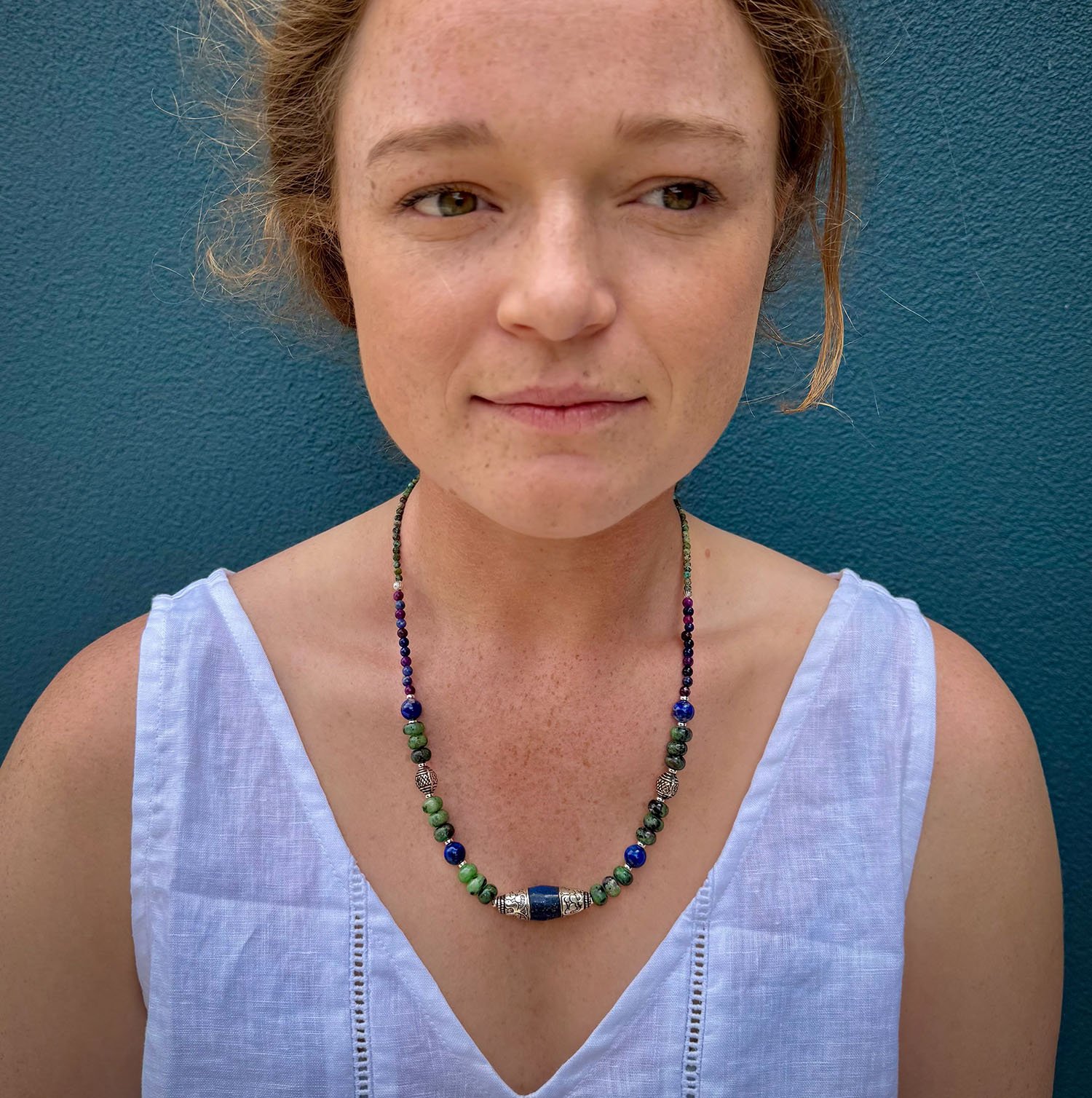 Antique-Tibetan-Lapis-Silver-Capped-Bea-, Ruby-Zooisite-Sodalite-Lepidolite-Turquoise-Silver-Necklace-Zoe-2-Small.jpg
