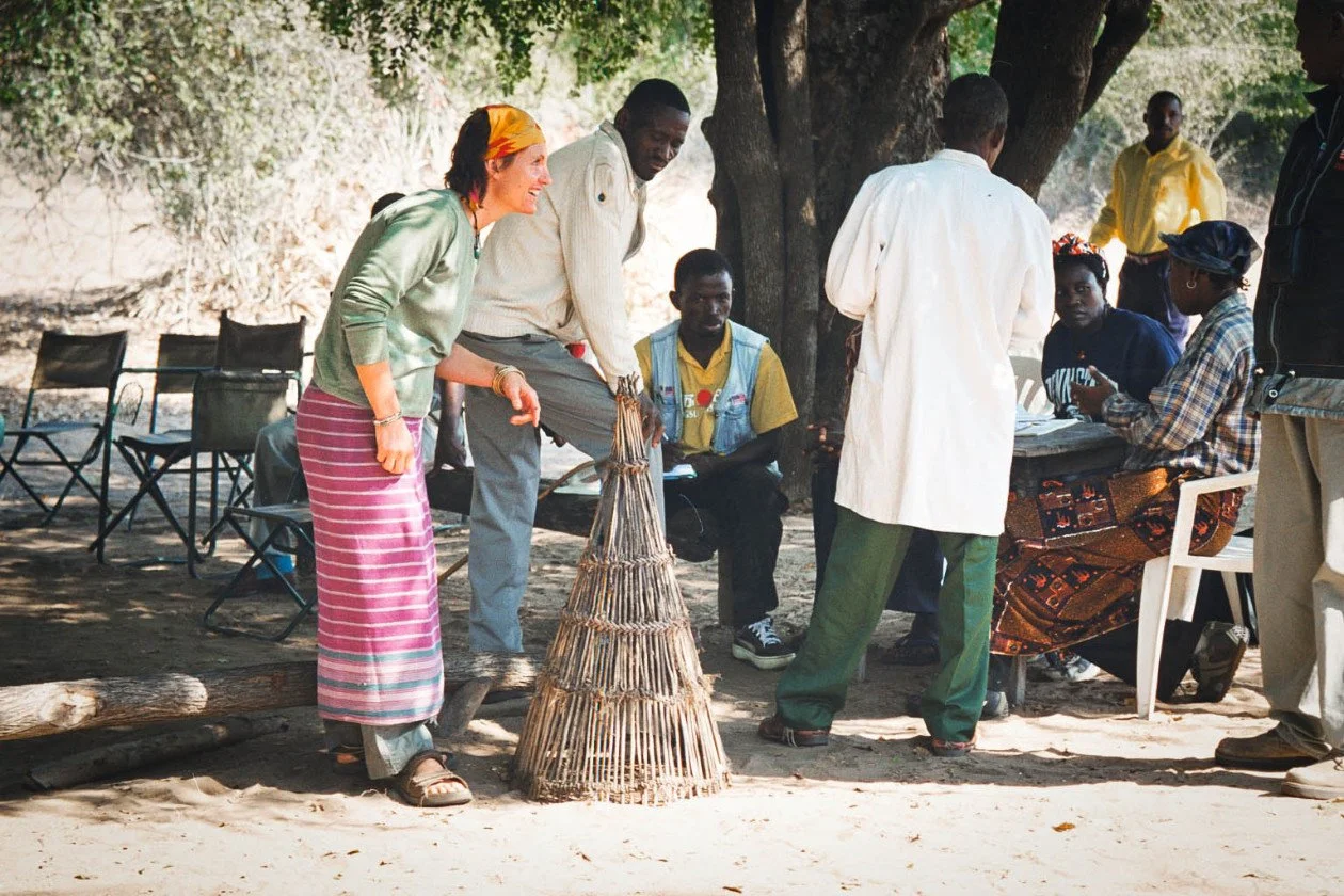 Chatting with the locals in Banhine, Mozambique about their fishing methods and customary management of their natural resources