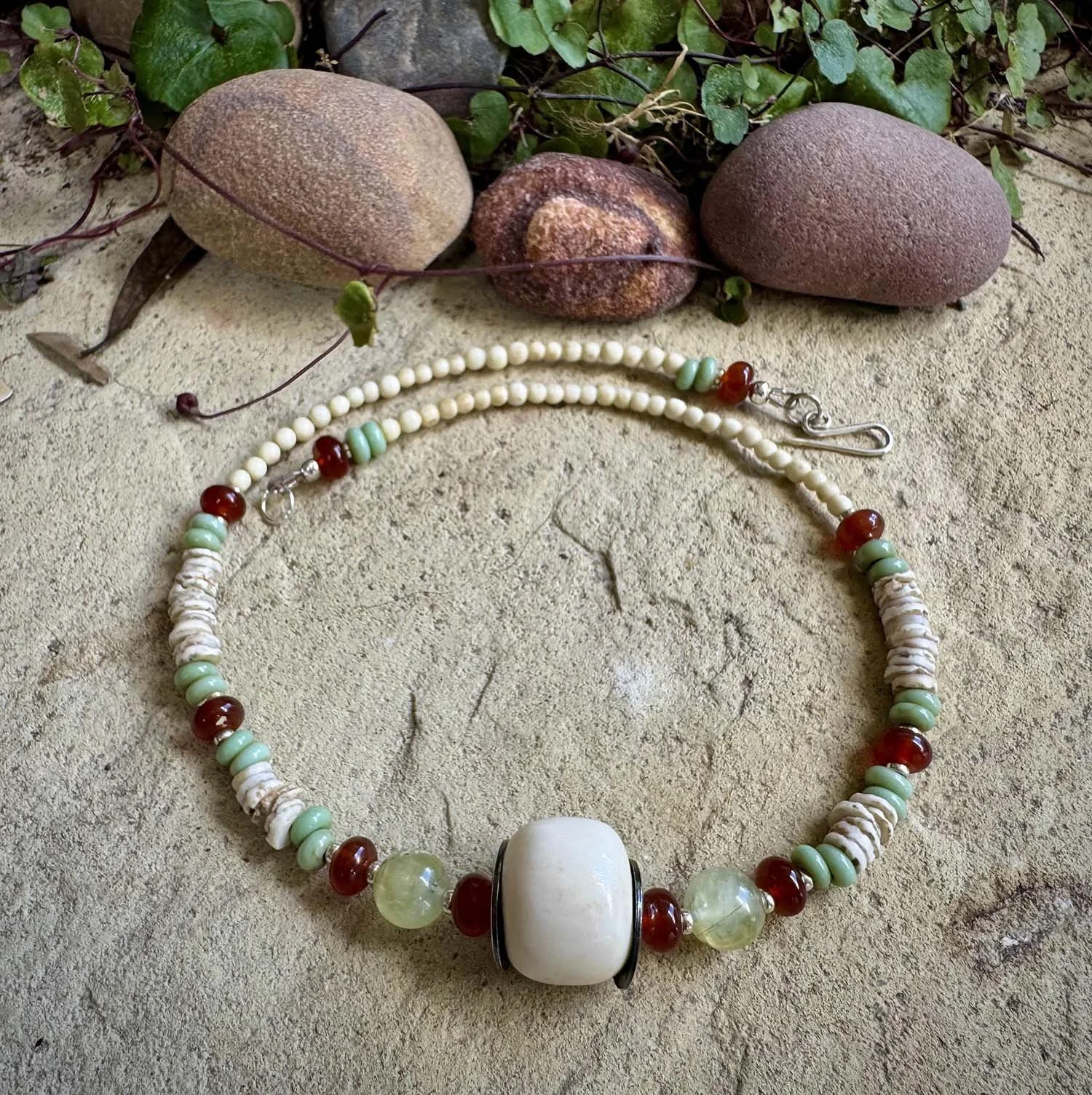 Horn-Bone-Shell-Nephrite-Carnelian-Sterling-Silver-Beads-Necklace-Rock-small.jpg
