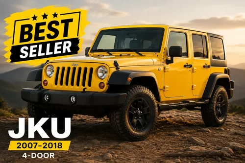 Yellow 2007 to 2018 Jeep Wrangler Unlimited JKU 4-door best seller