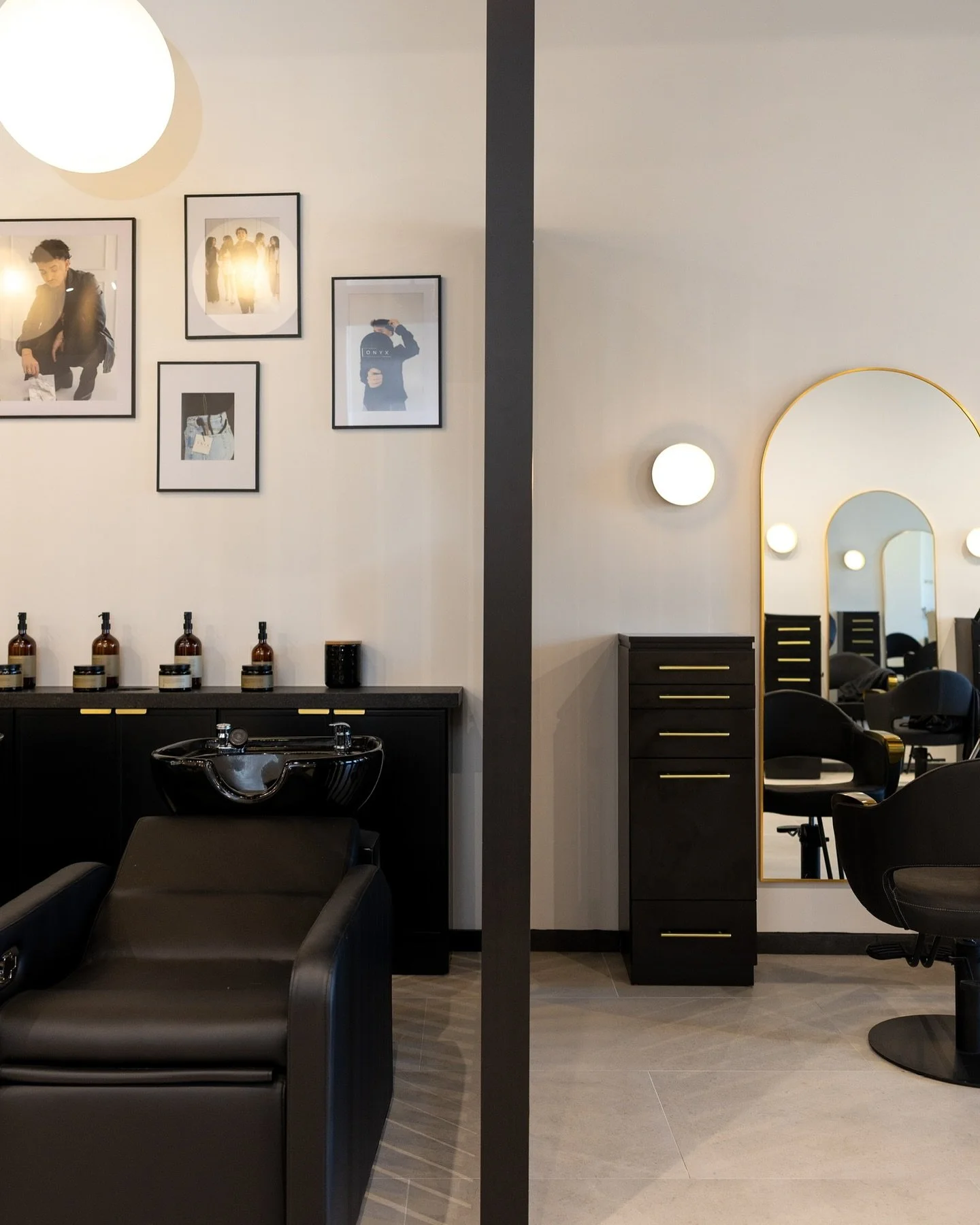 This half wall was designed with intention&mdash;to create a soft divide between the energy of our styling floor and the tranquility of the wash area. It offers a shift in experience: from movement to pause, from conversation to calm.

We chose a hal
