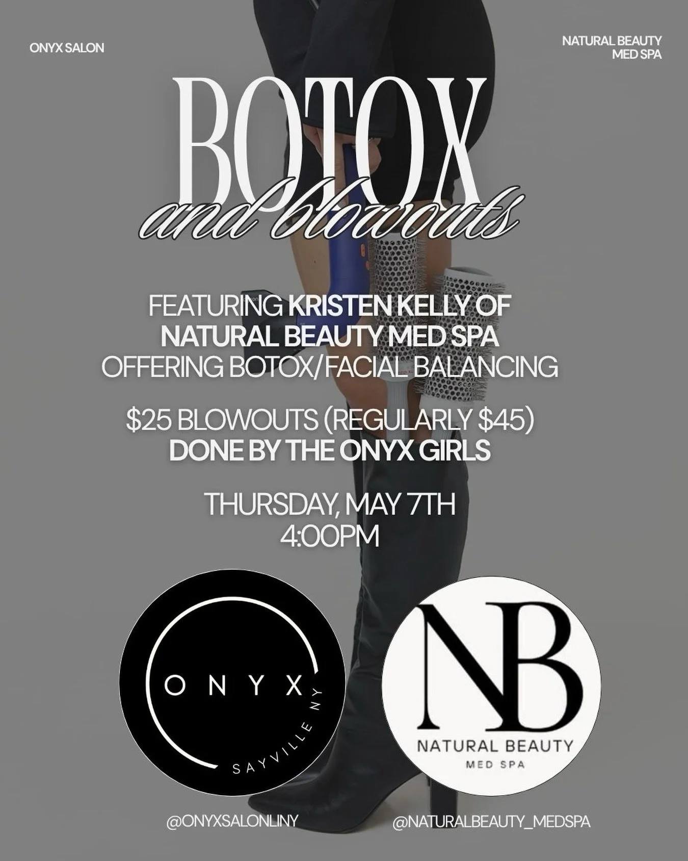 Botox &amp; blowouts powered by @kristenkellypa 💉✨
she smooths the wrinkles, we smooth the hair&hellip; it&rsquo;s basically a full reset 😌

To secure your time slot call Onyx Salon 631.939.5033 

We look forward to seeing you babes😉