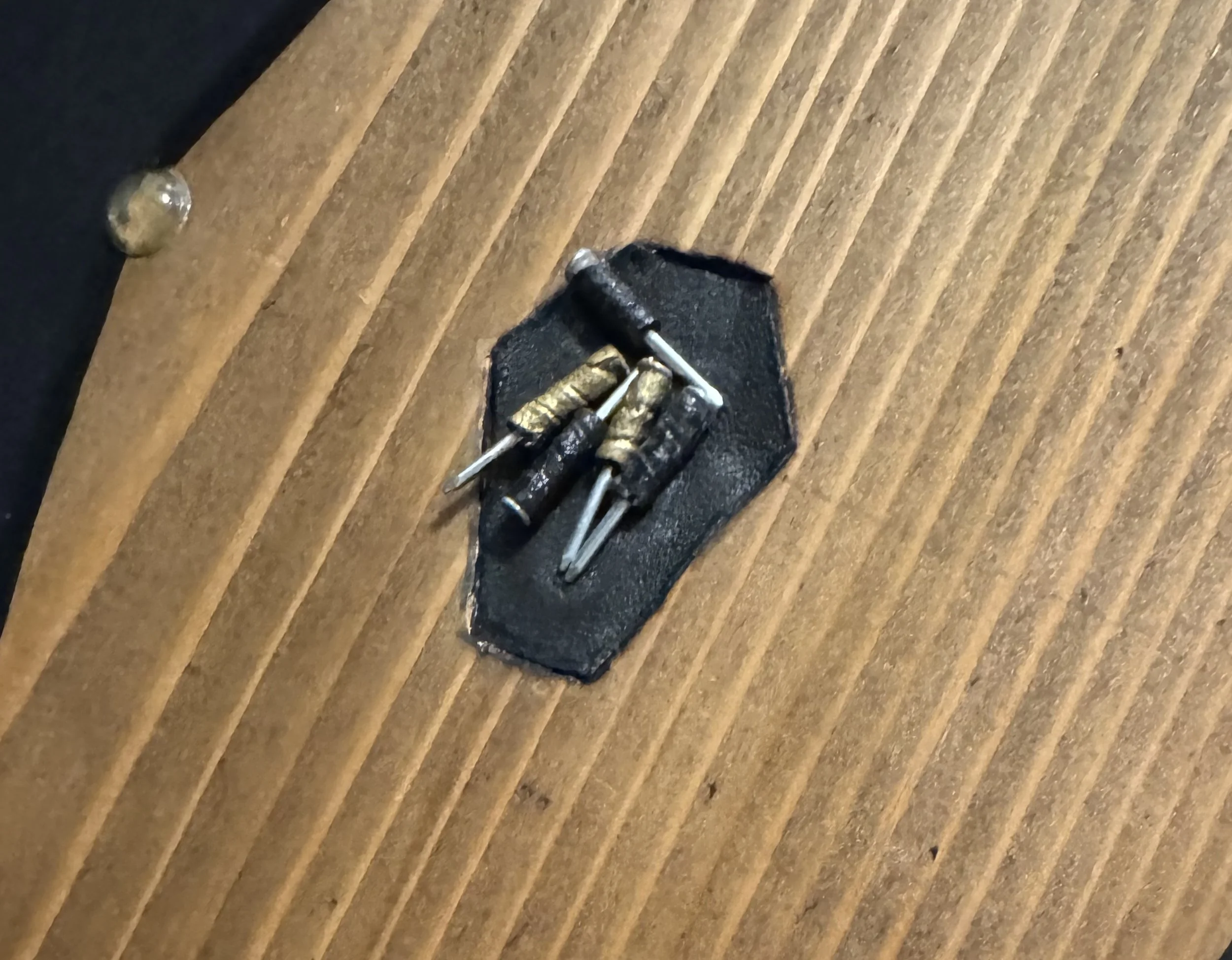 Magnet to hold the pins