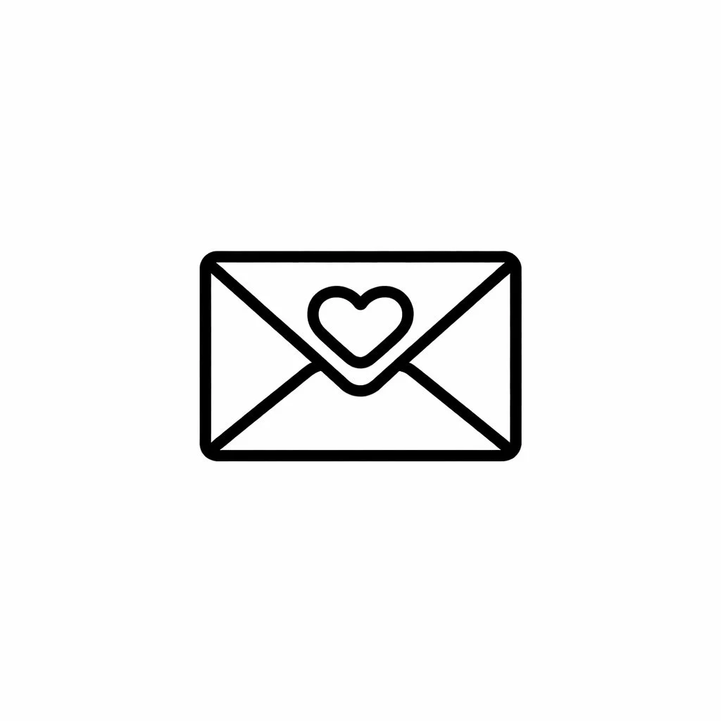 Icon of an envelope sealed with a heart, symbolizing psychological evaluations and formal fertility assessments