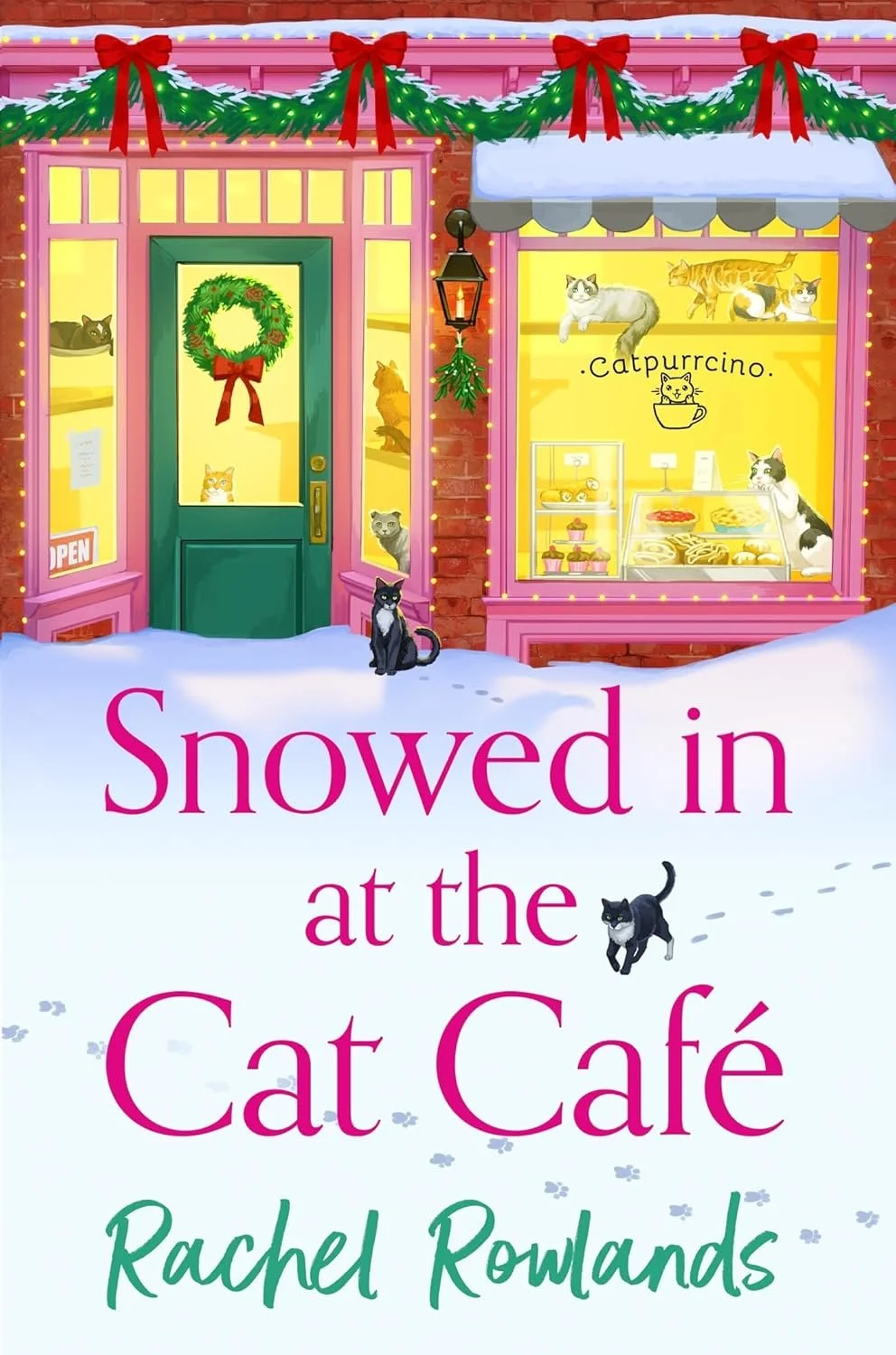 snowed in at the cat cafe cover
