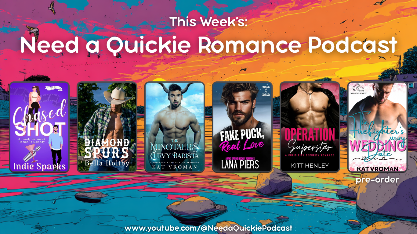 popart sunset and ocean, 6 romance books on tablets from need a quickie podcast episode