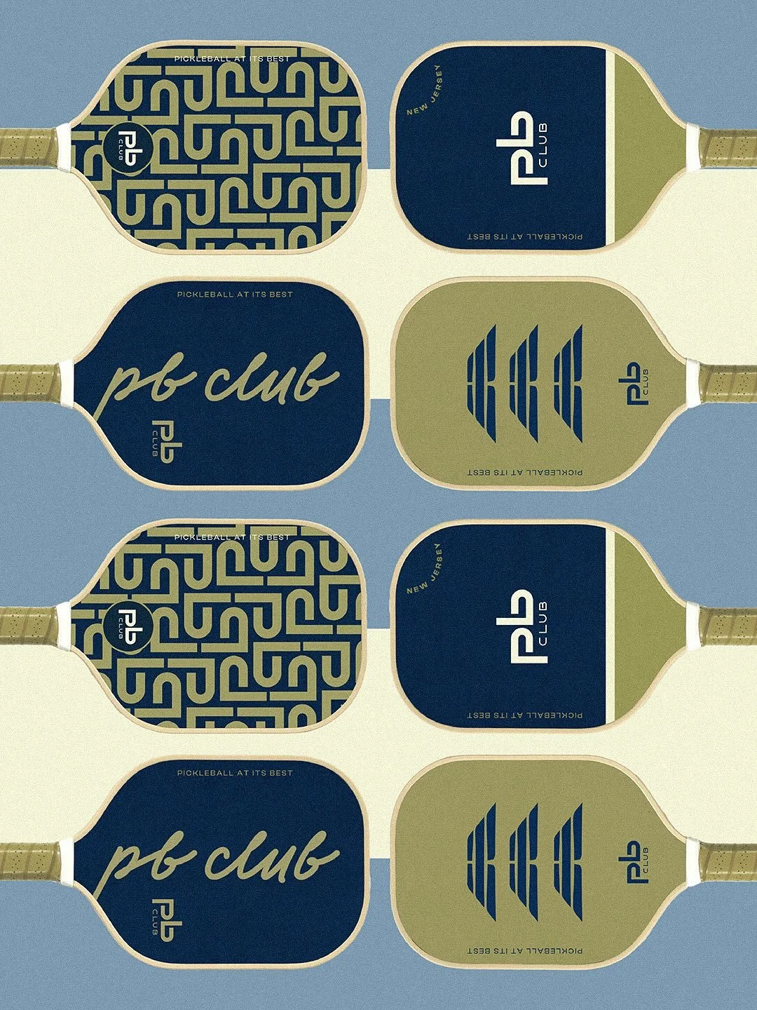 Pickleball paddle designs for @play.pbclub 

PB Club is coming soon to Jersey City, stay tuned!

#pickleball #artwork #branding #newjersey #jerseycity #pickleballpaddle