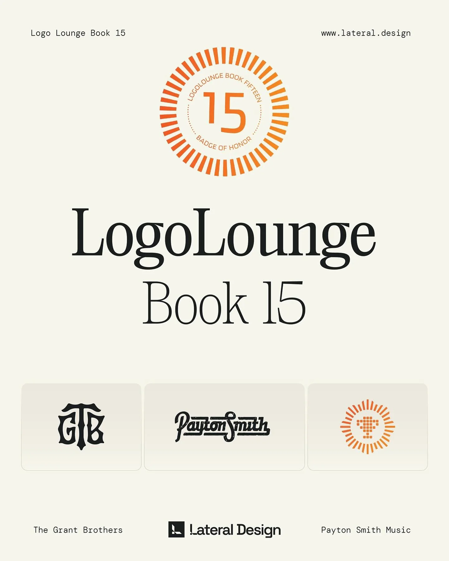 Excited to share that two of our logo designs have been selected for publication in Logo Lounge book 15!

Our work for The Grant Brothers Music and Payton Smith Music was selected out of 30,000+ entries. 

#logolounge #logoloungebook15 #logodesign