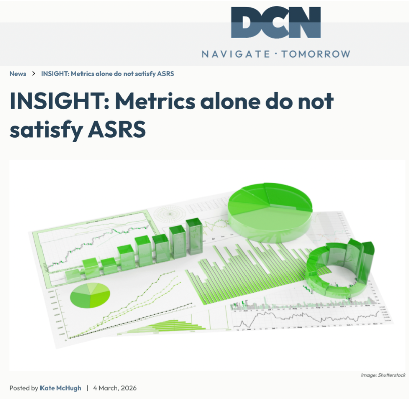 Metrics alone do not satisfy ASRS