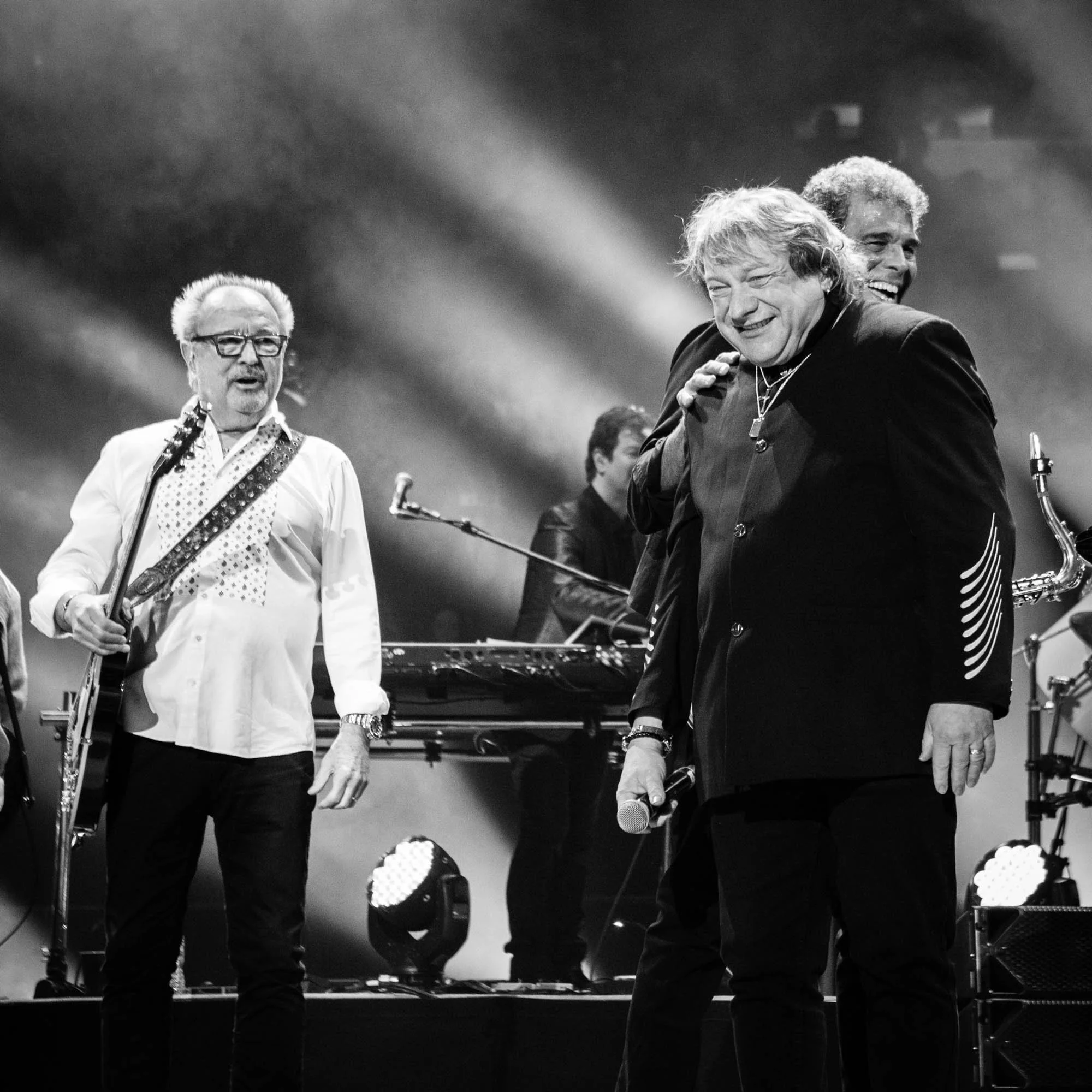 Mick Jones and Lou Gramm of Foreigner join Billy Joel for a surprise performance at Madison Square Garden on January 11, 2018